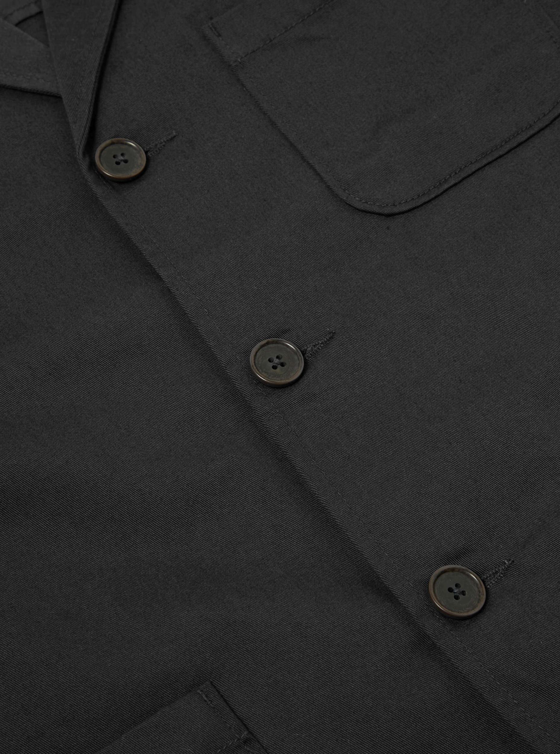 Black Twill Three Button Jacket Product Image