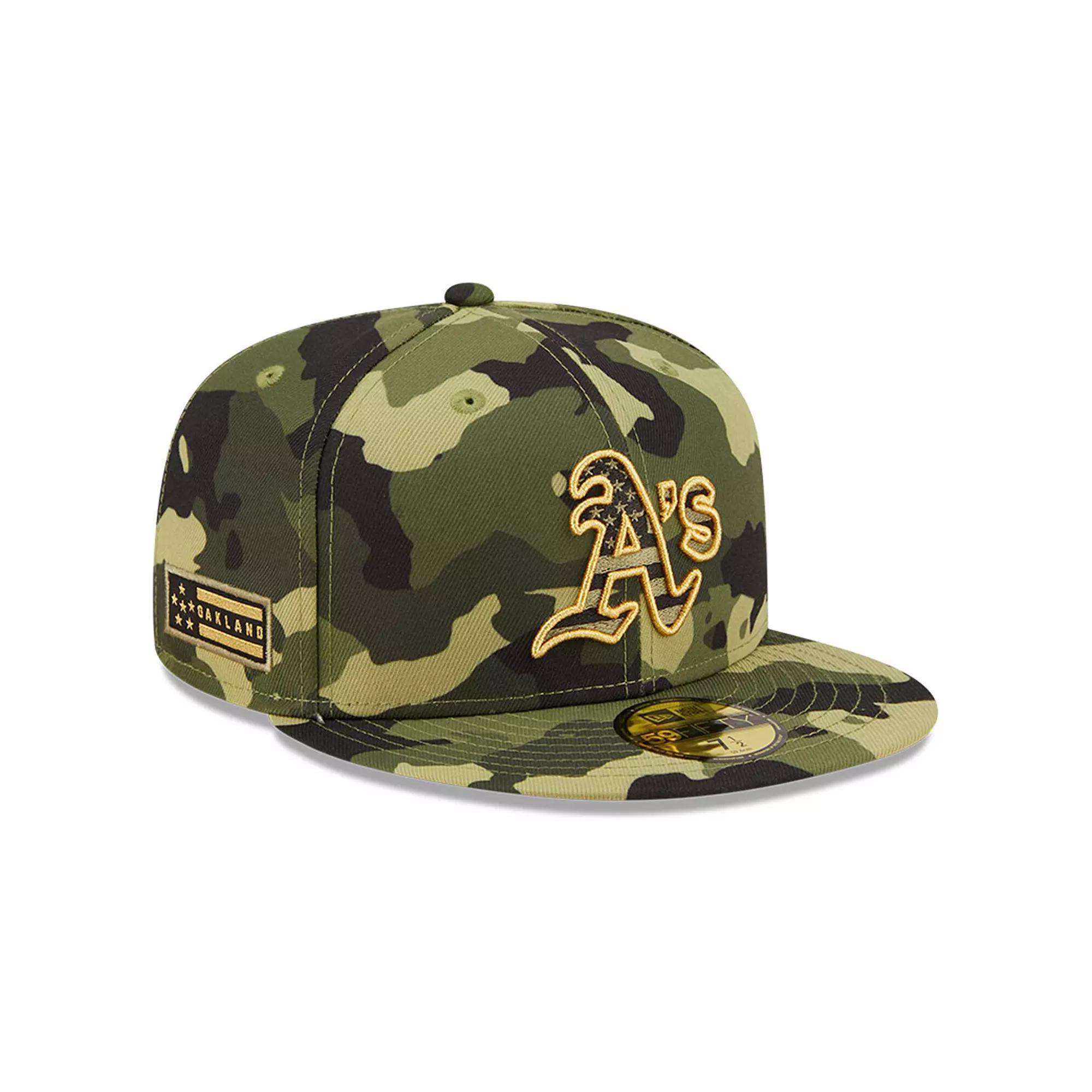 Men's New Era Camo Oakland Athletics 2022 Armed Forces Day On-Field 59FIFTY Fitted Hat,  Product Image