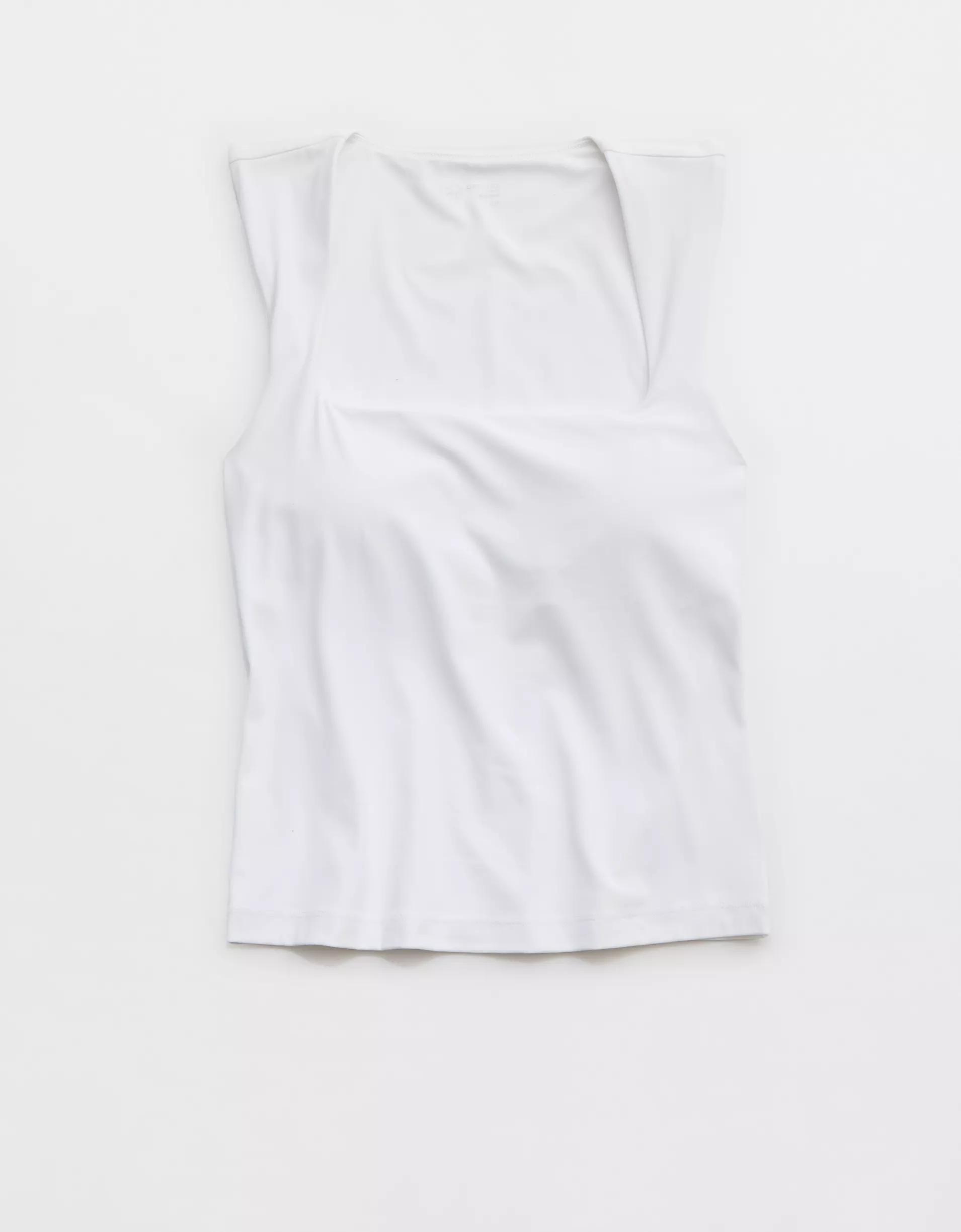 OFFLINE By Aerie Real Me Low Key Square Neck Tank Top Product Image