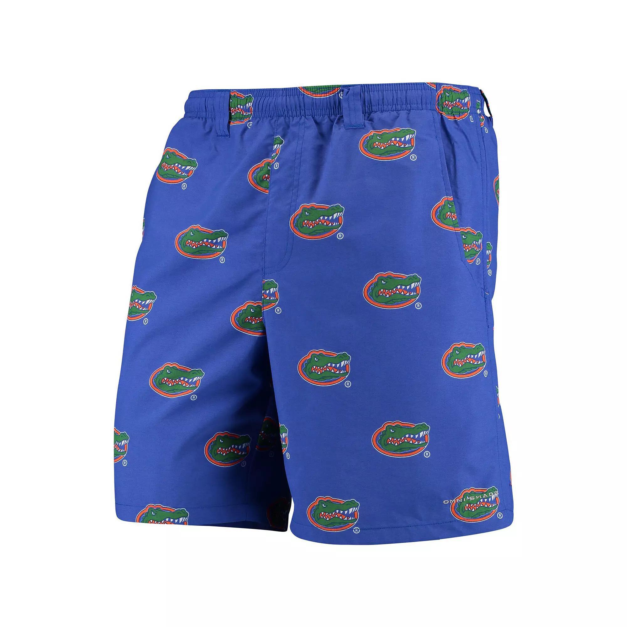 Men's Columbia PFG Royal Florida Gators Backcast II 8" Omni-Shade Hybrid Shorts, Size: Medium, Blue Product Image