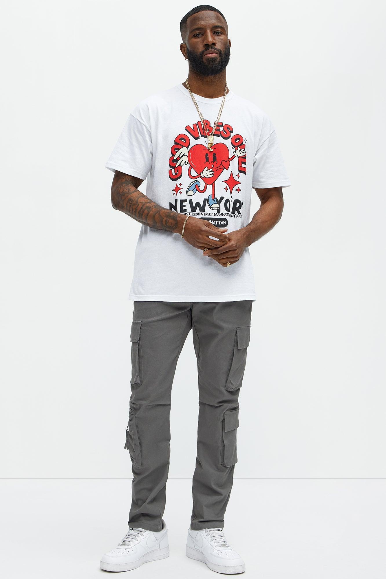 Good Vibes NYC Short Sleeve Tee - White Product Image