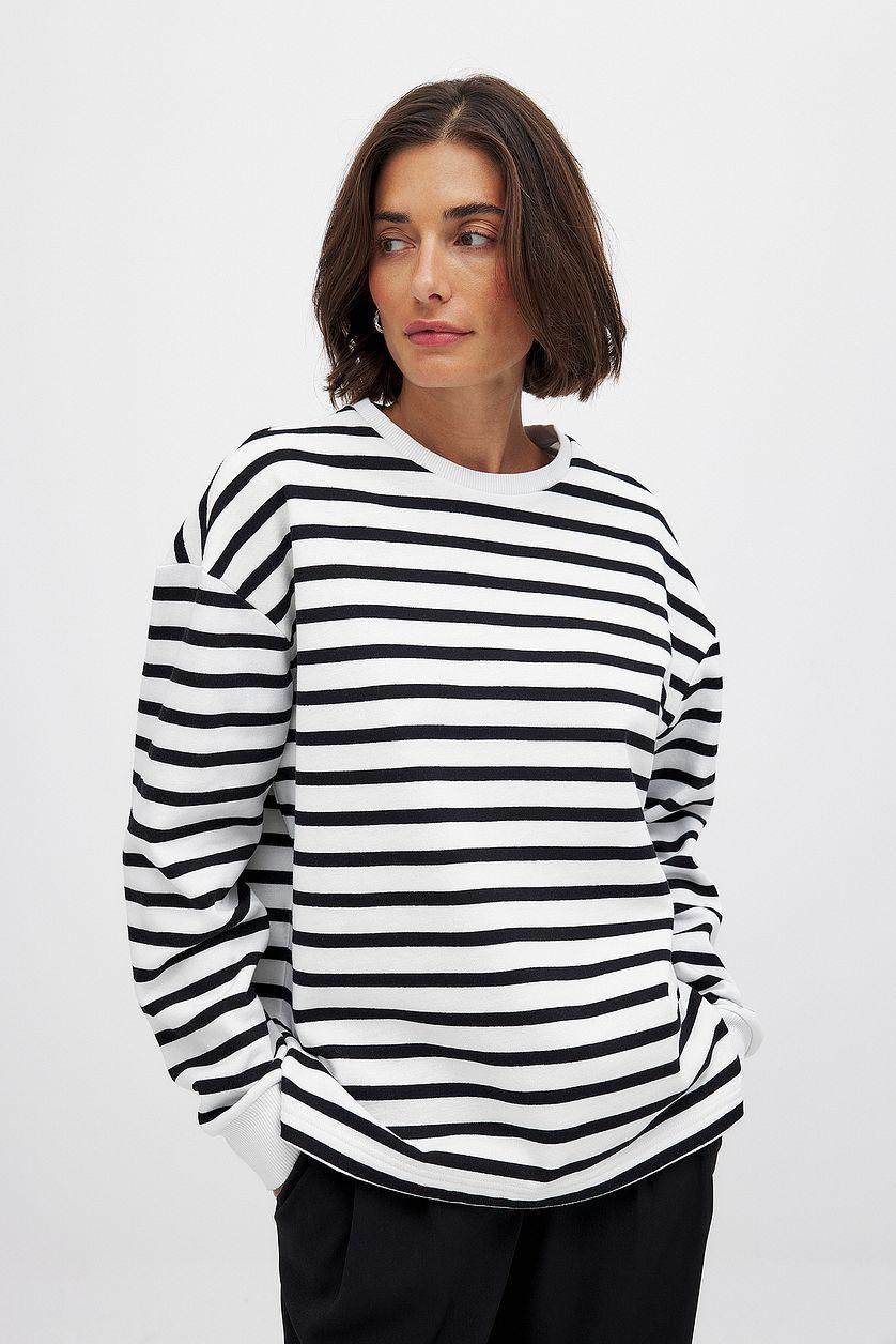 Striped Oversized Sweatshirt Product Image