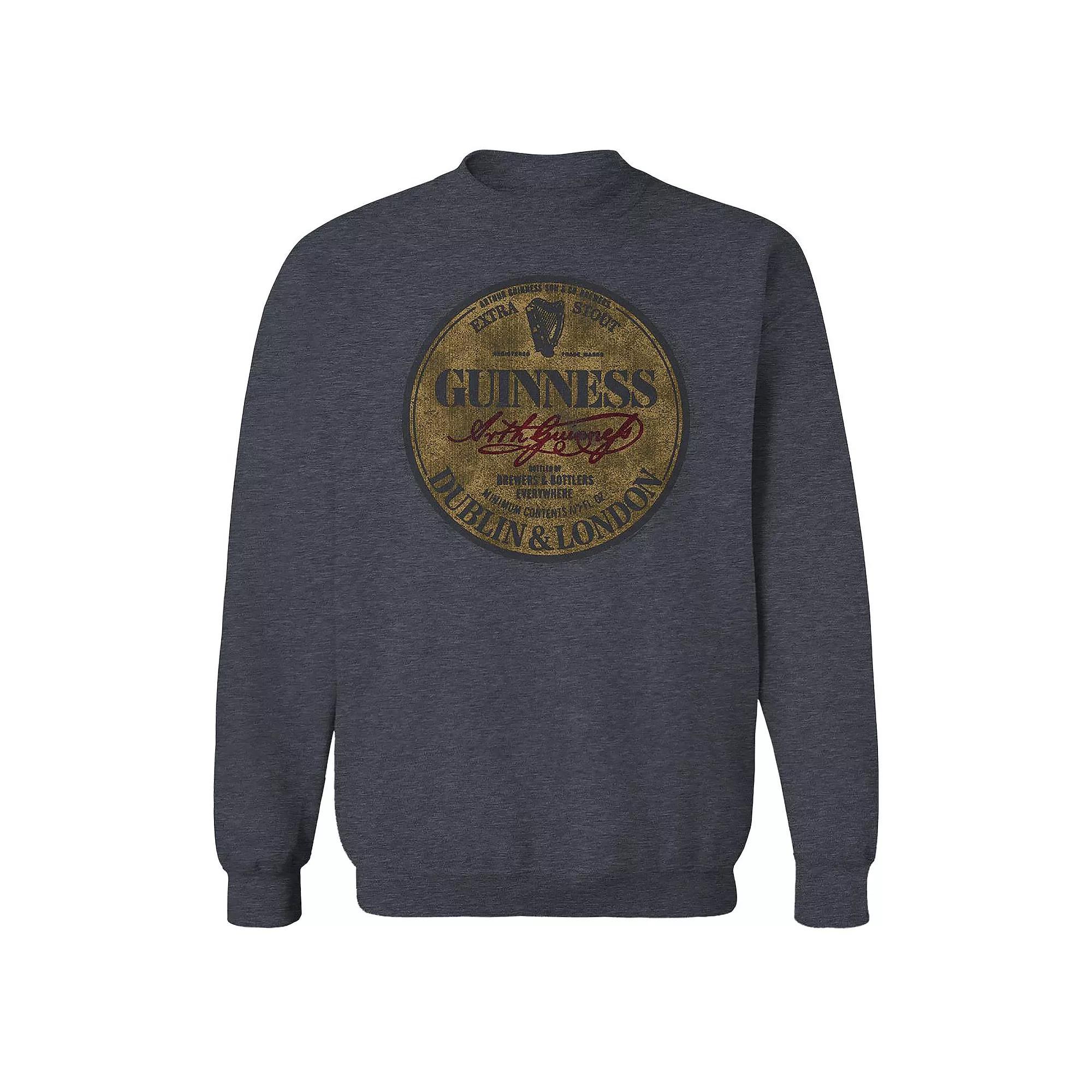 Men's Guinness Dublin & London Graphic Fleece, Size: Large, Grey Product Image