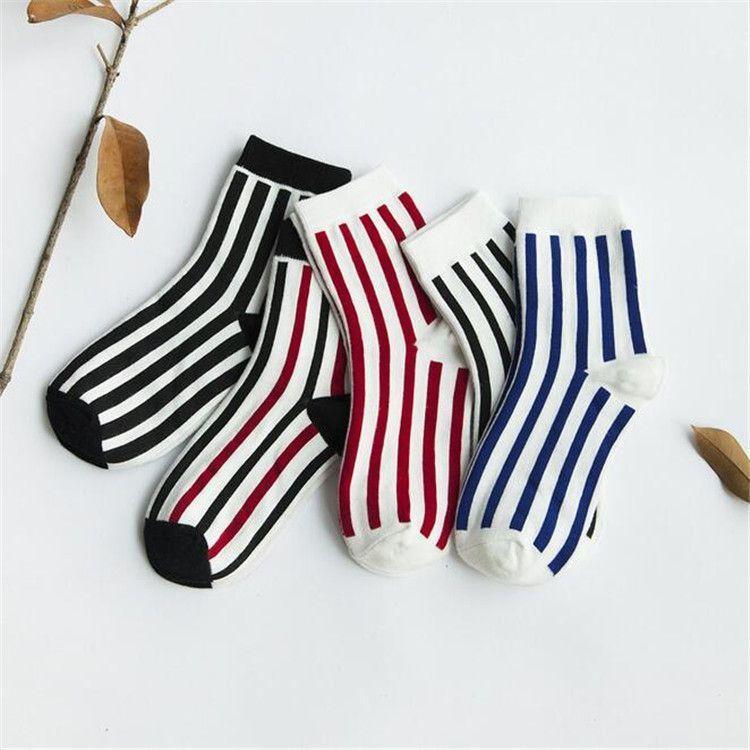 Contrast Color Striped Socks Product Image