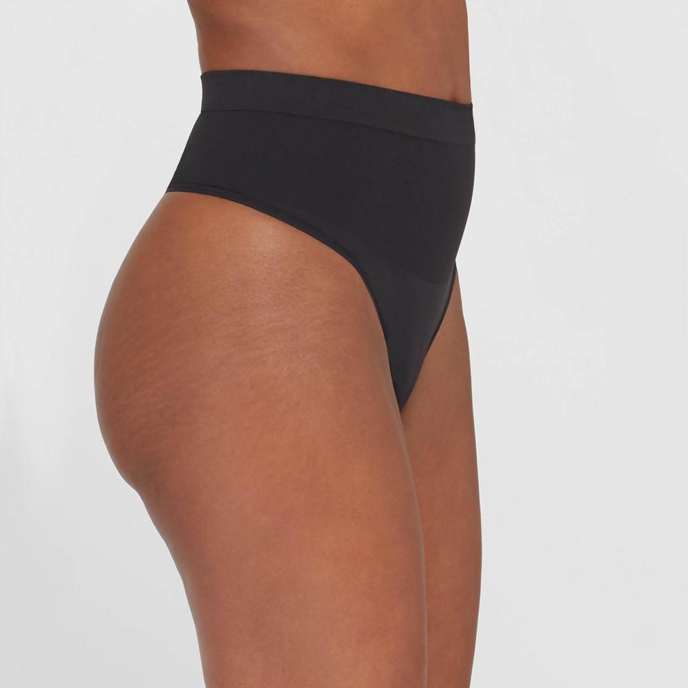 ASSETS by SPANX Womens All Around Smoothers Thong - Black Product Image