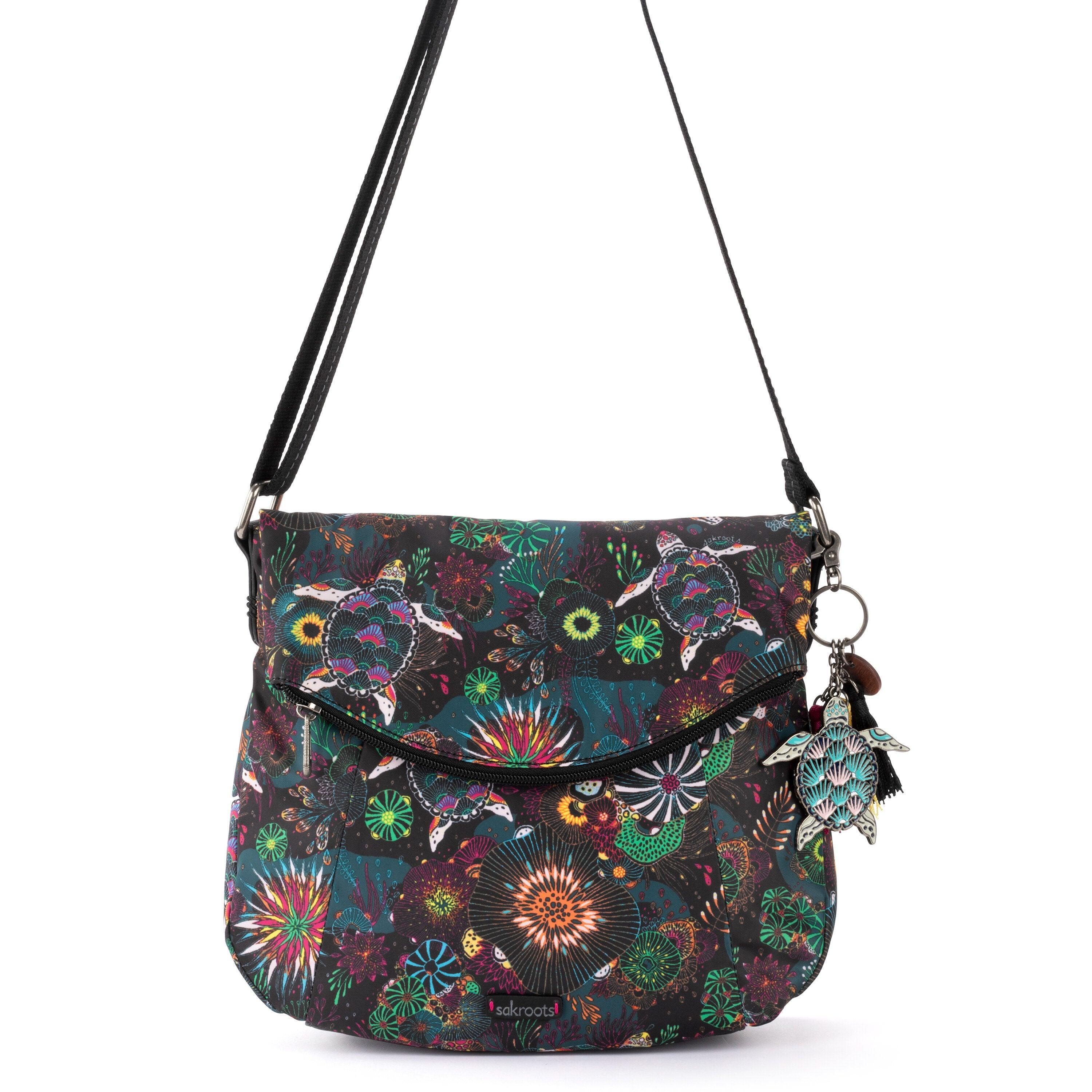 The Sak Artist Circle Foldover Crossbody (Royal Seascape) Cross Body Handbags Product Image