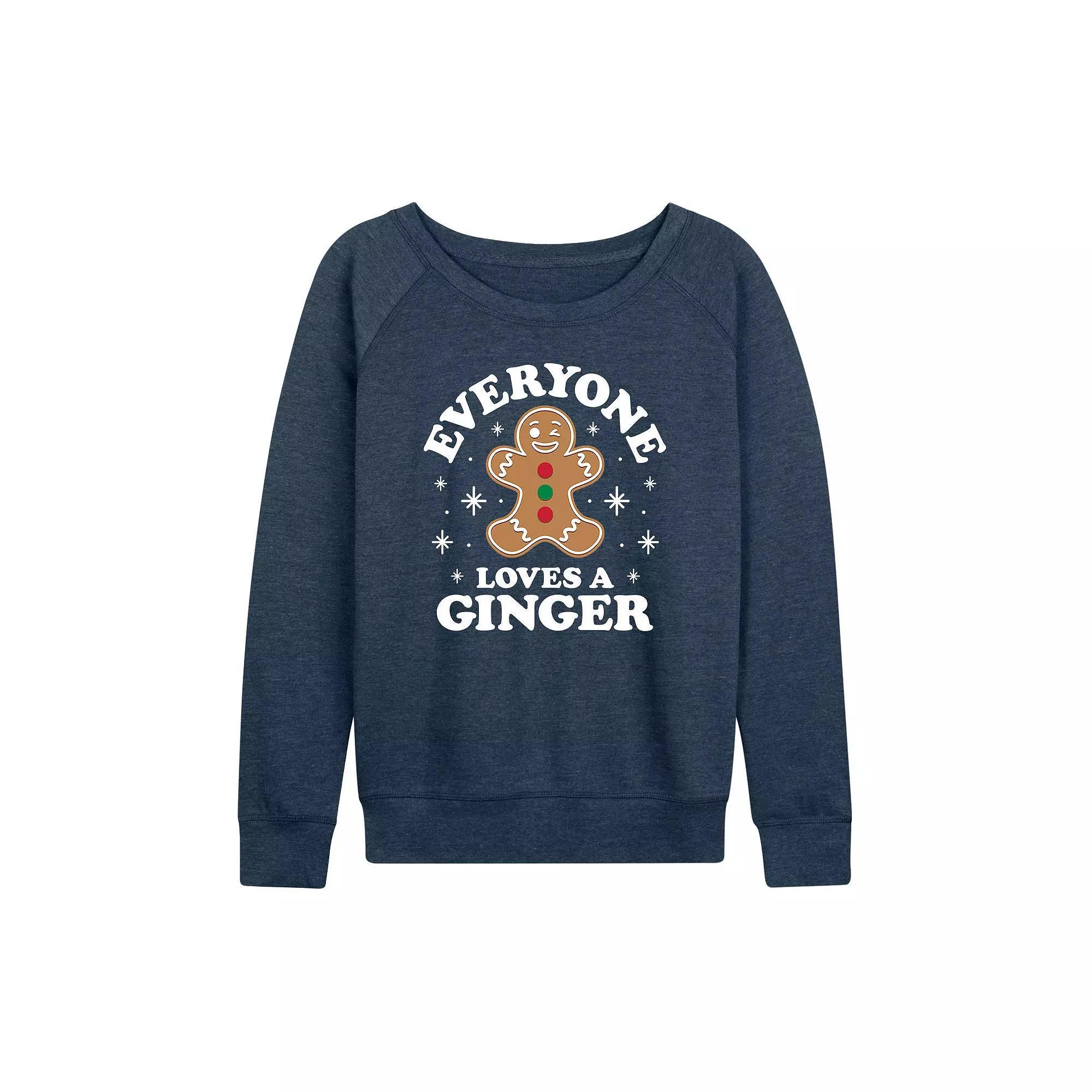 Women's Gingerbread Man French Terry Long Sleeve Tee,  Product Image