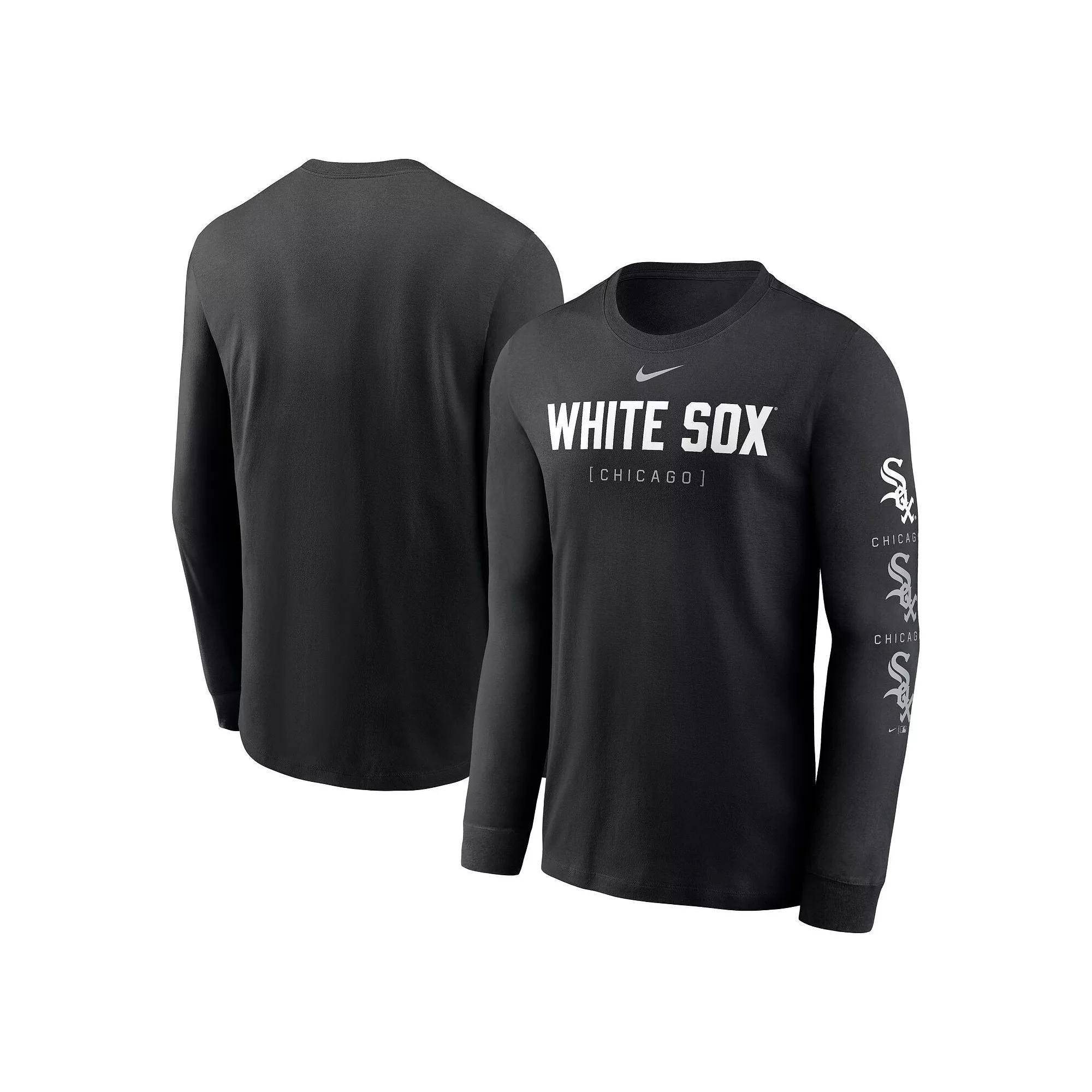 Men's Nike Black Chicago White Sox Repeater Long Sleeve T-Shirt, Size: XL Product Image