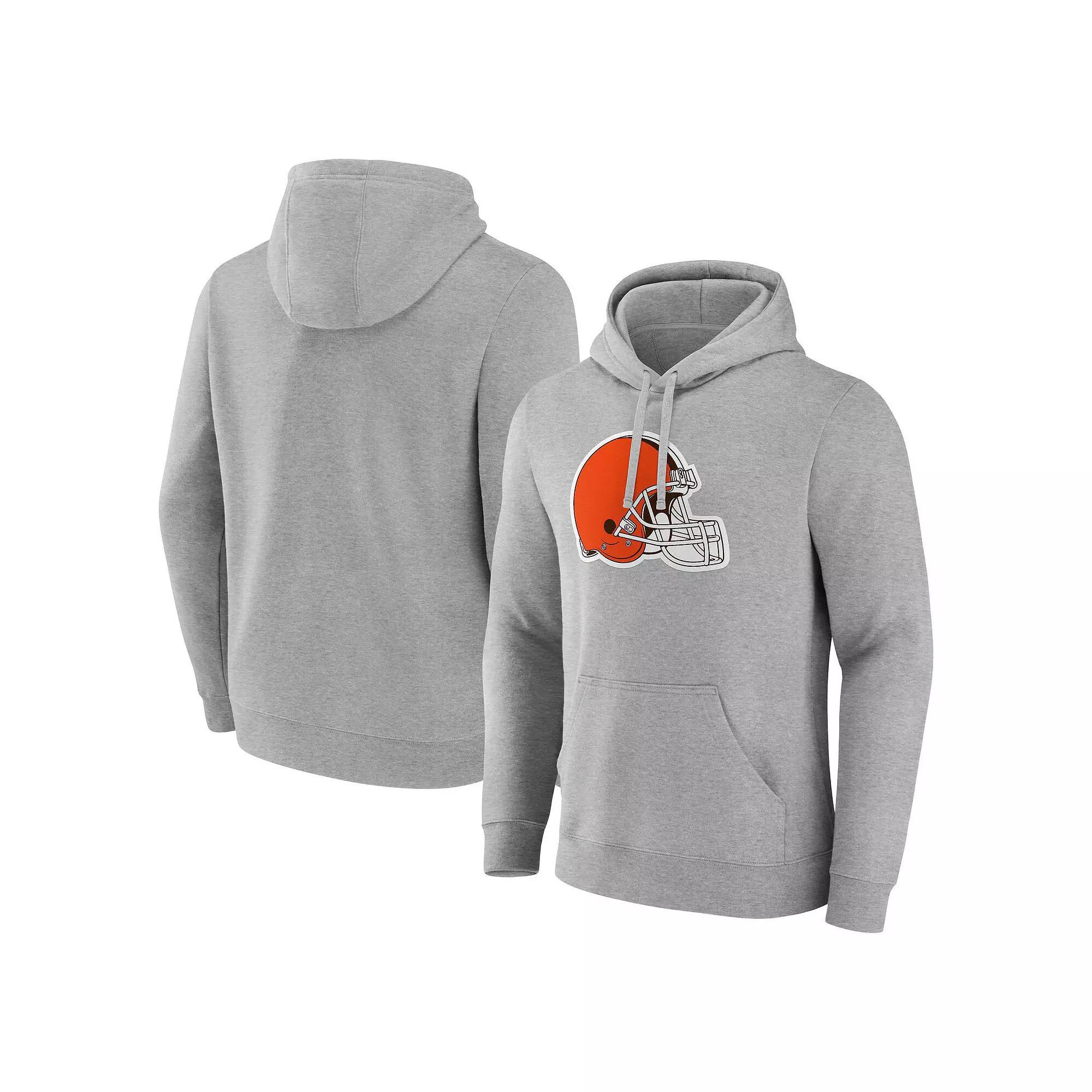 Men's Fanatics Heather Gray Cleveland Browns Deliver Fleece Pullover Hoodie, Size: 3XL, Grey Product Image