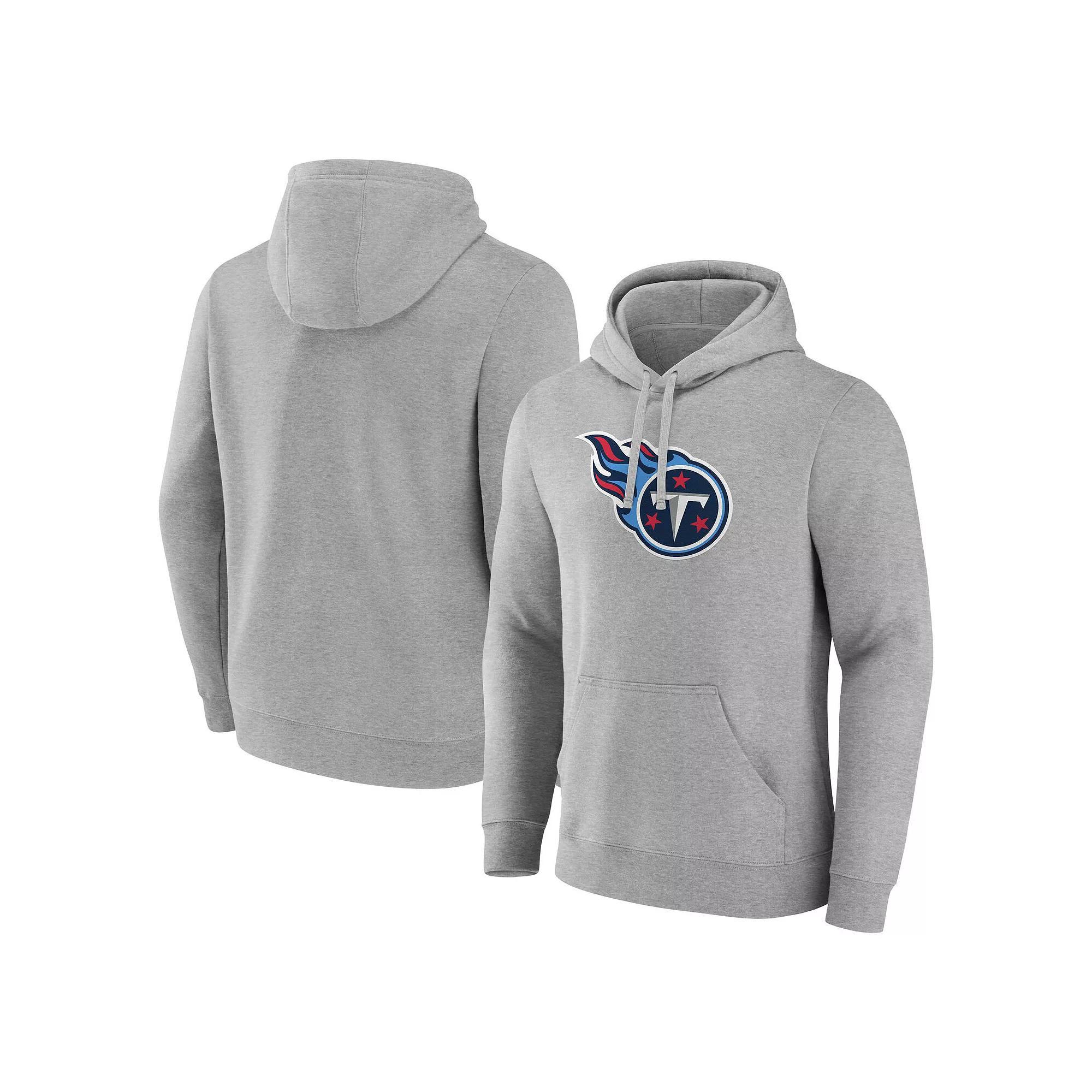 Men's Fanatics Heather Gray Tennessee Titans Deliver Fleece Pullover Hoodie,  Product Image
