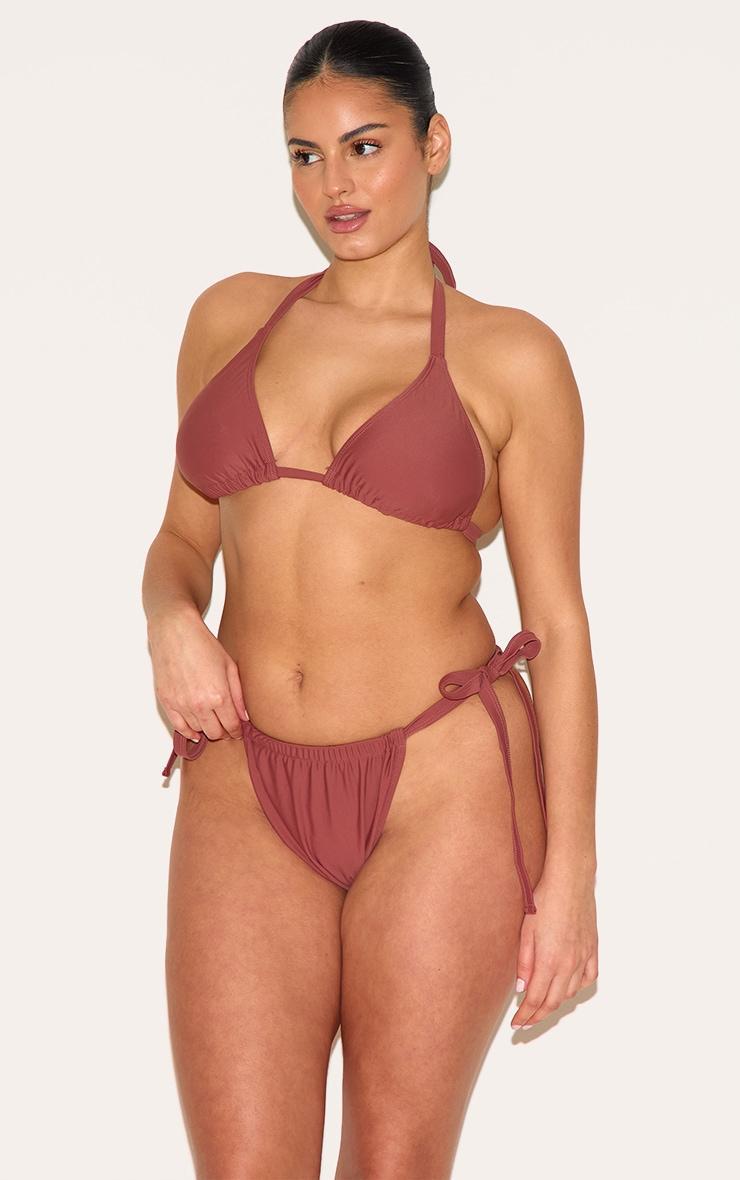 Plus Rust Basic Triangle Bikini Top Product Image