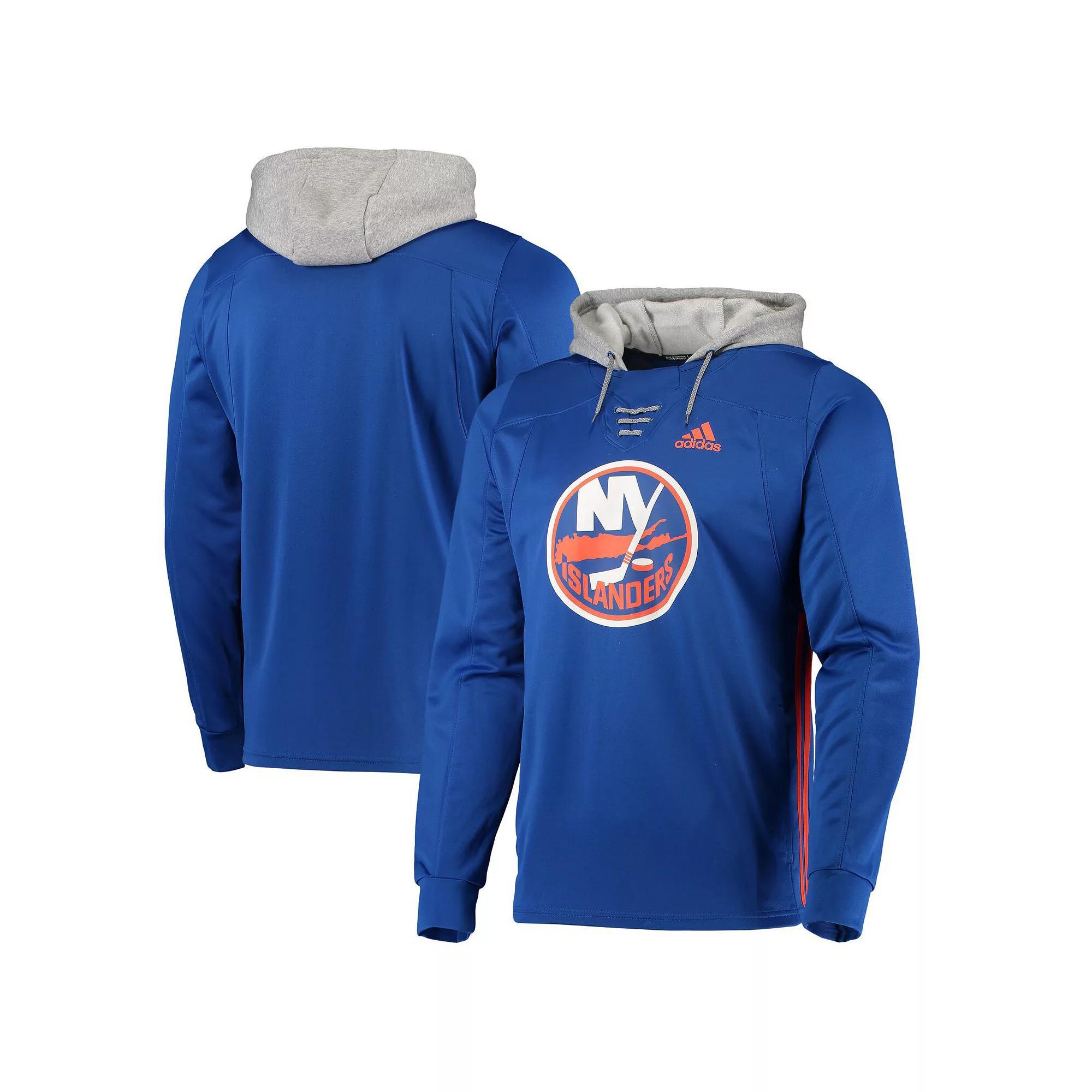 Men's adidas Royal New York Islanders Skate Lace AEROREADY Pullover Hoodie, Size: Small, Isl Blue Product Image