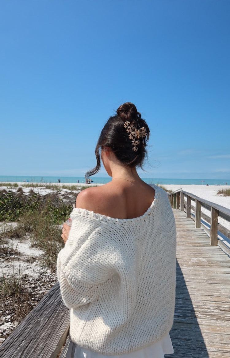 Delvey Cream Chunky Knit Sweater Product Image