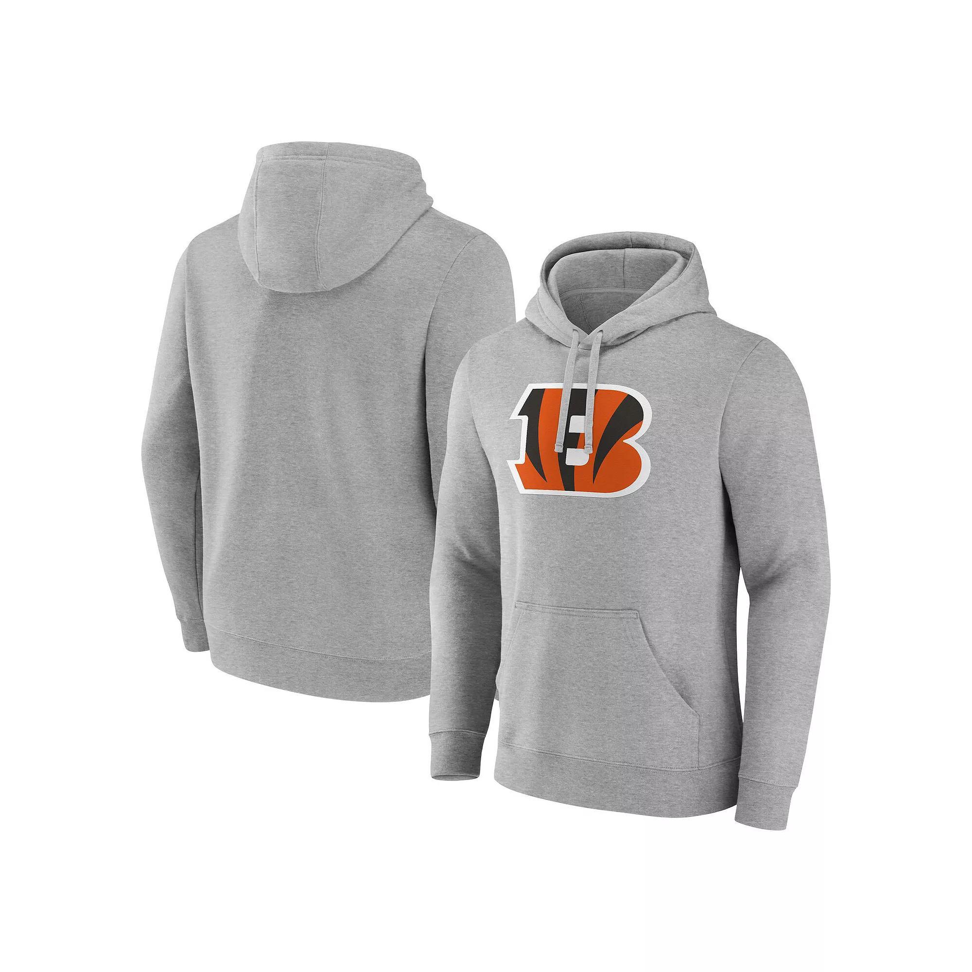 Men's Fanatics Heather Gray Cincinnati Bengals Deliver Fleece Pullover Hoodie, Size: XL, Grey Product Image