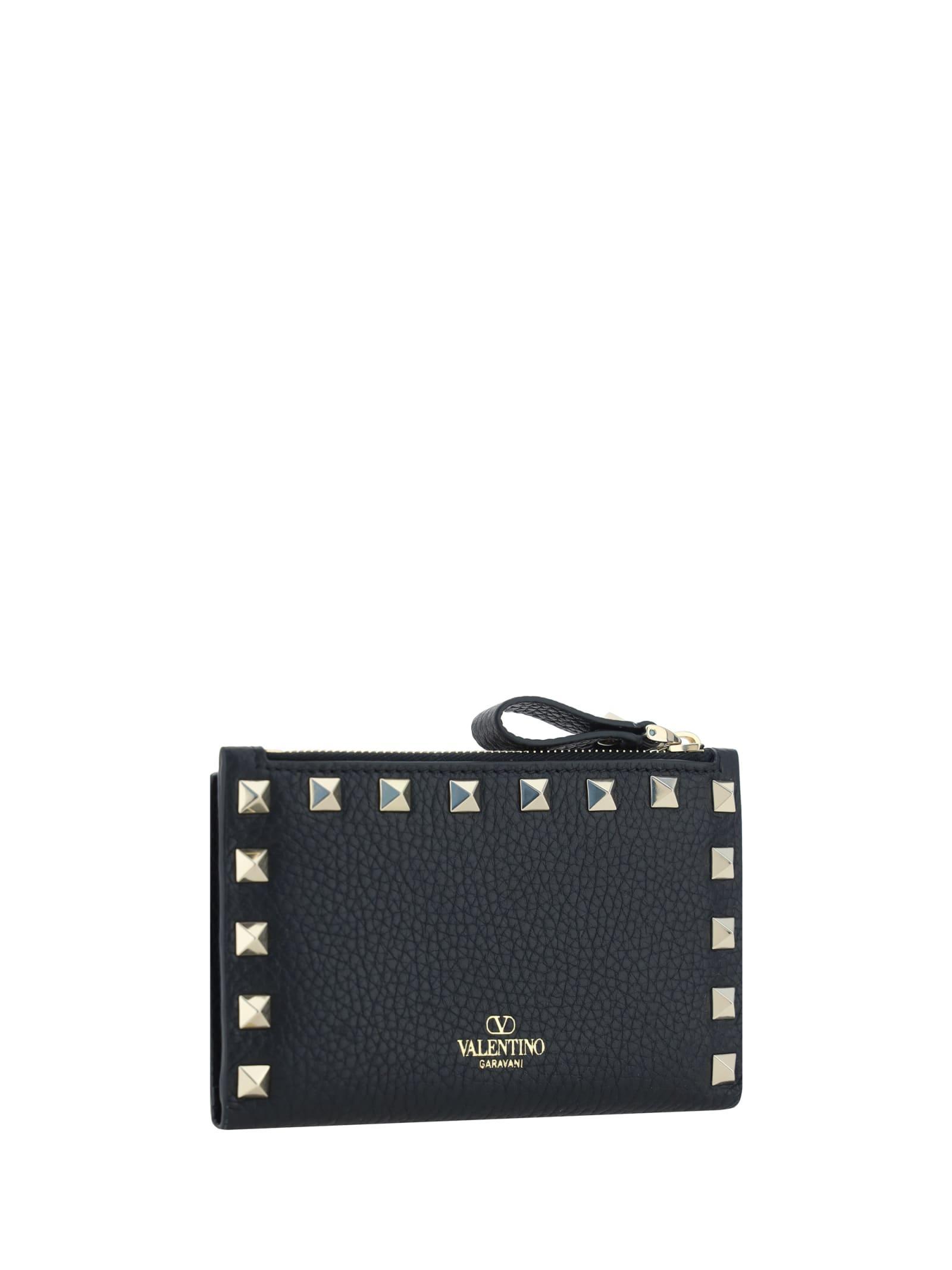 VALENTINO GARAVANI Rockstud Wallet In Black Product Image