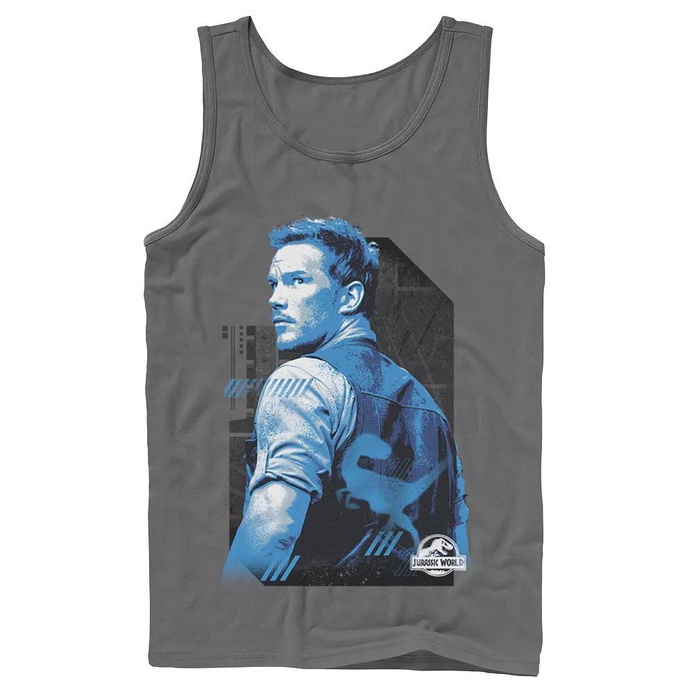 Men's Jurassic World Owen Blue Tone Portrait Tank Top,  Product Image