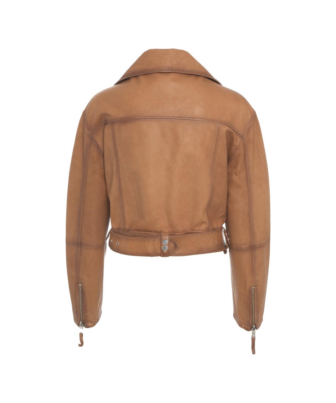 Leather biker jacket Product Image