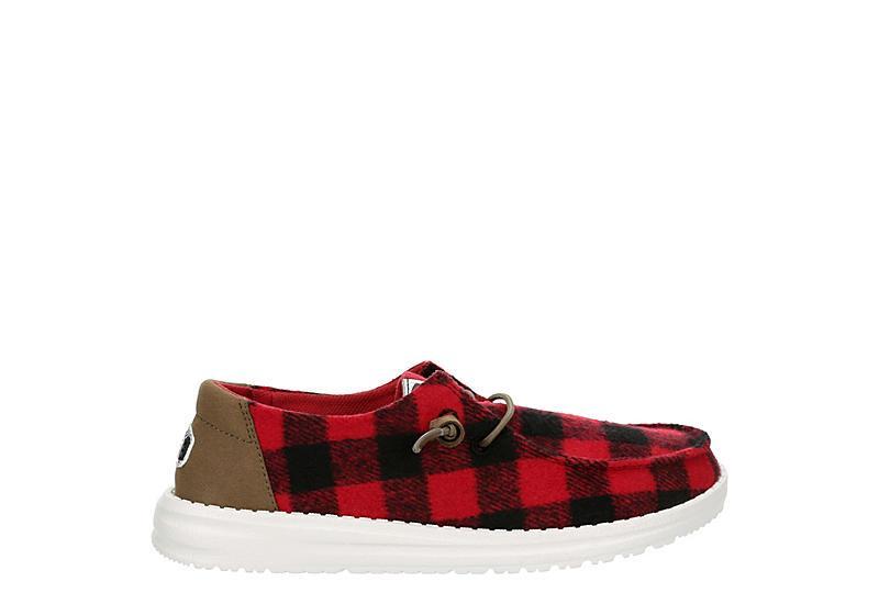 Hey Dude Wendy Buffalo Plaid Black) Women's Shoes Product Image