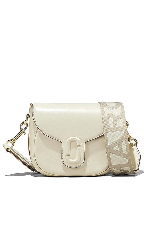 MARC JACOBS The J Marc Small Saddle Bag In White Product Image