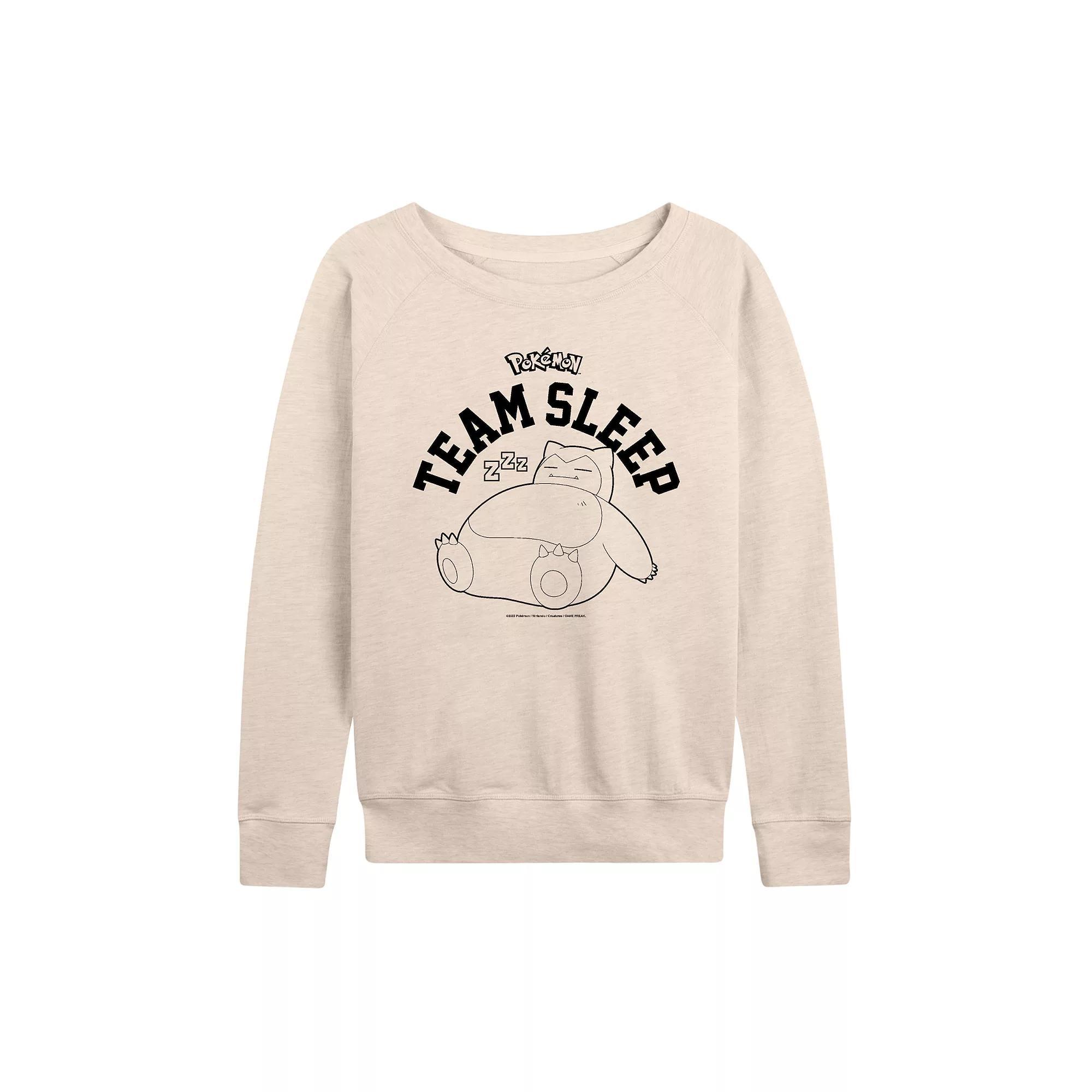 Women's Pokemon Snorlax Team Sleep French Terry Long Sleeve Tee,  Product Image