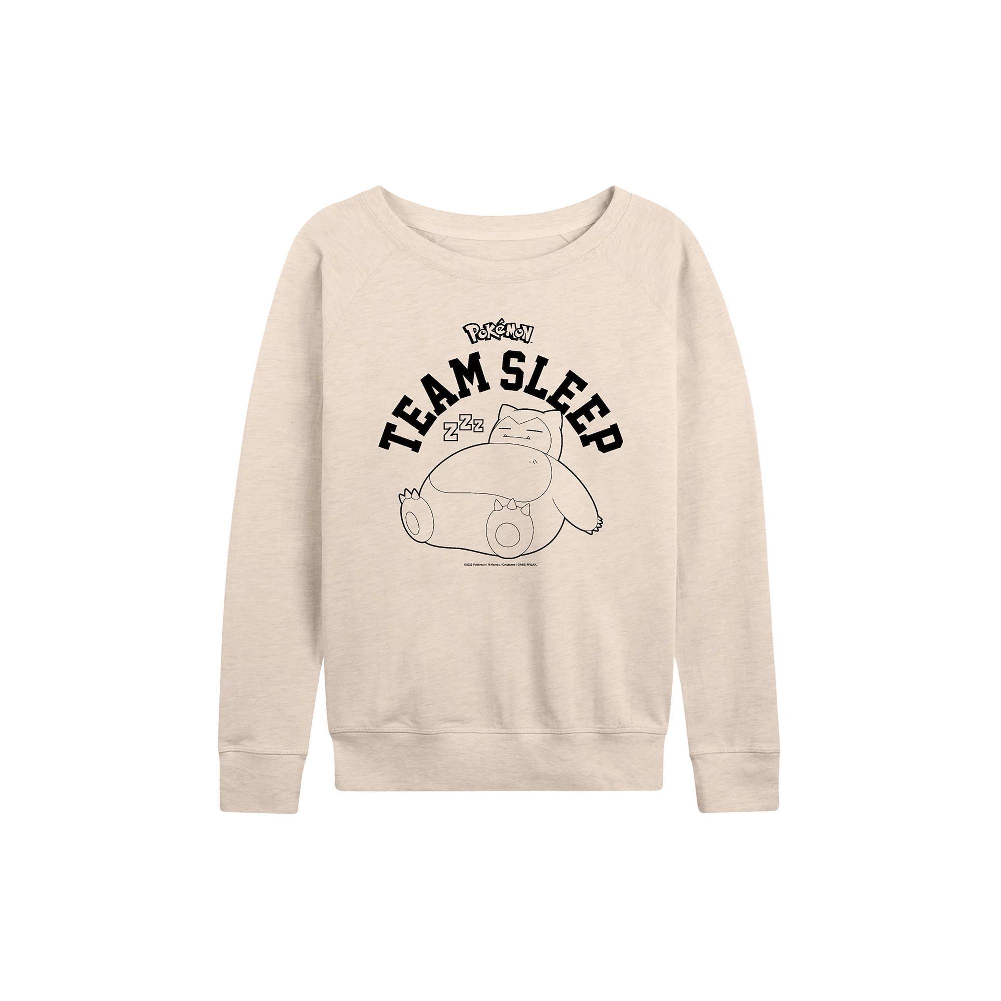 Women's Pokemon Snorlax Team Sleep French Terry Long Sleeve Tee,  Product Image