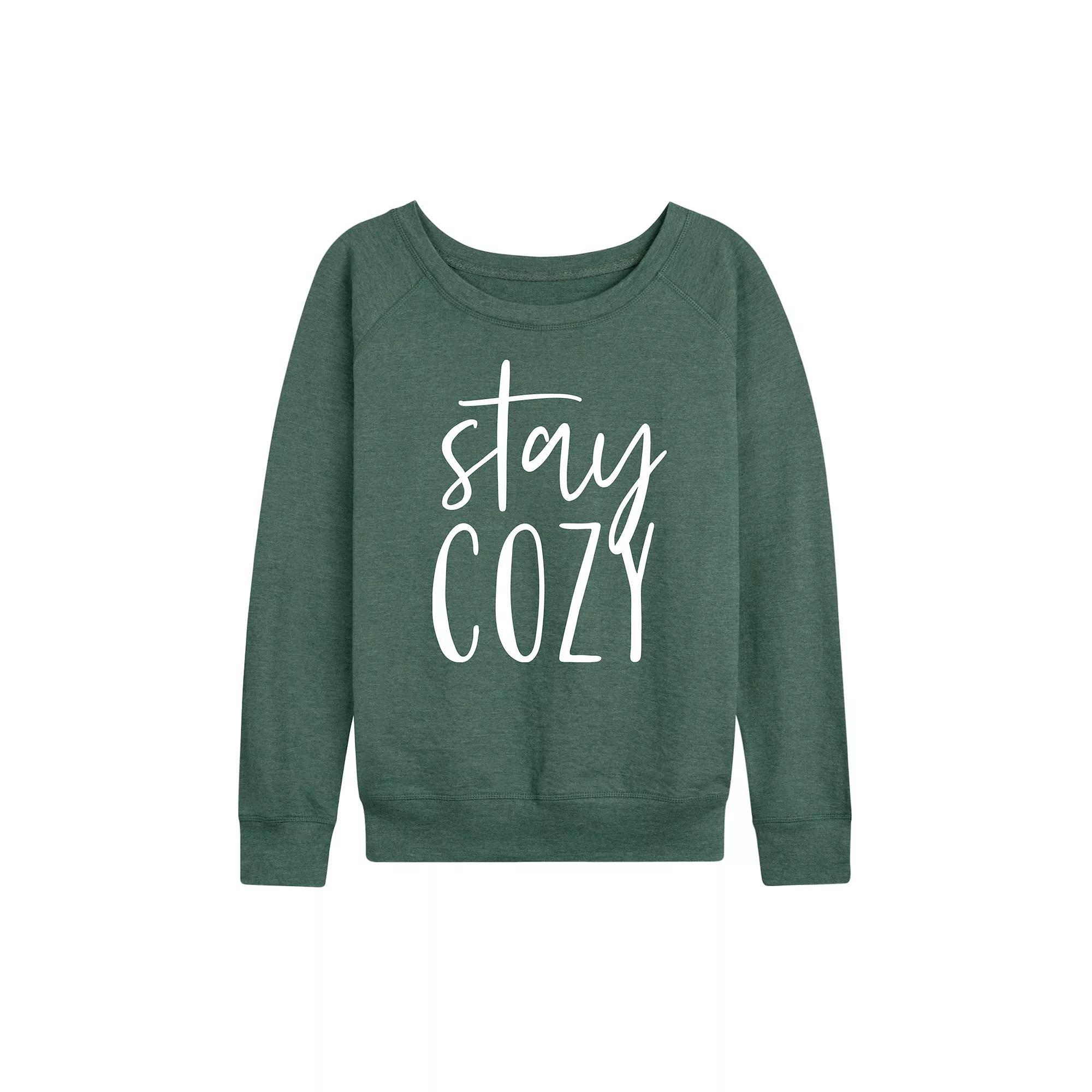 Women's Stay Cozy French Terry Long Sleeve Tee, Girl's,  Product Image