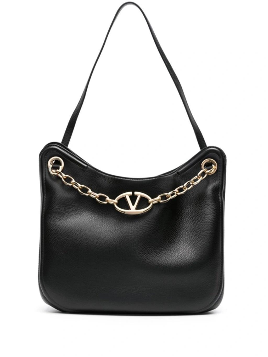 VALENTINO GARAVANI Vlogo Signature Chain-link Shoulder Bag In Black Product Image