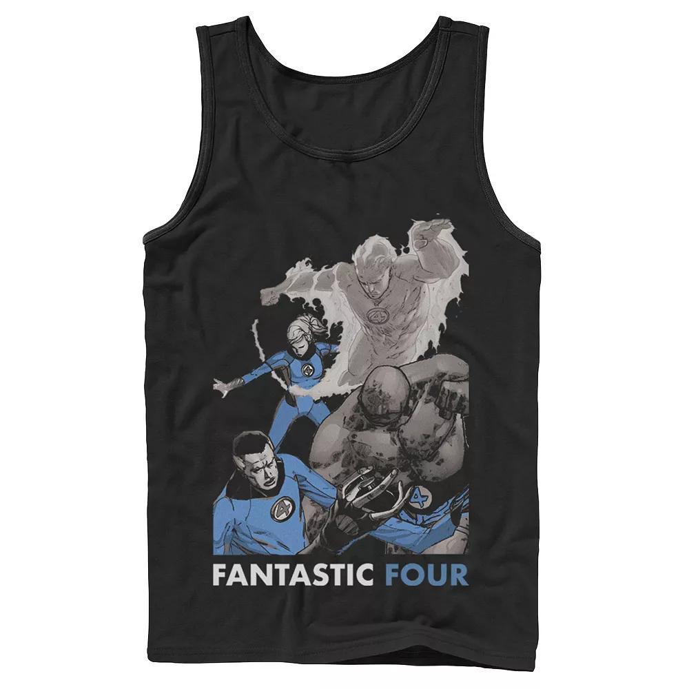 Men's Marvel Fantastic Four Group Shot Fight Mode Poster Tank Top, Boy's,  Product Image