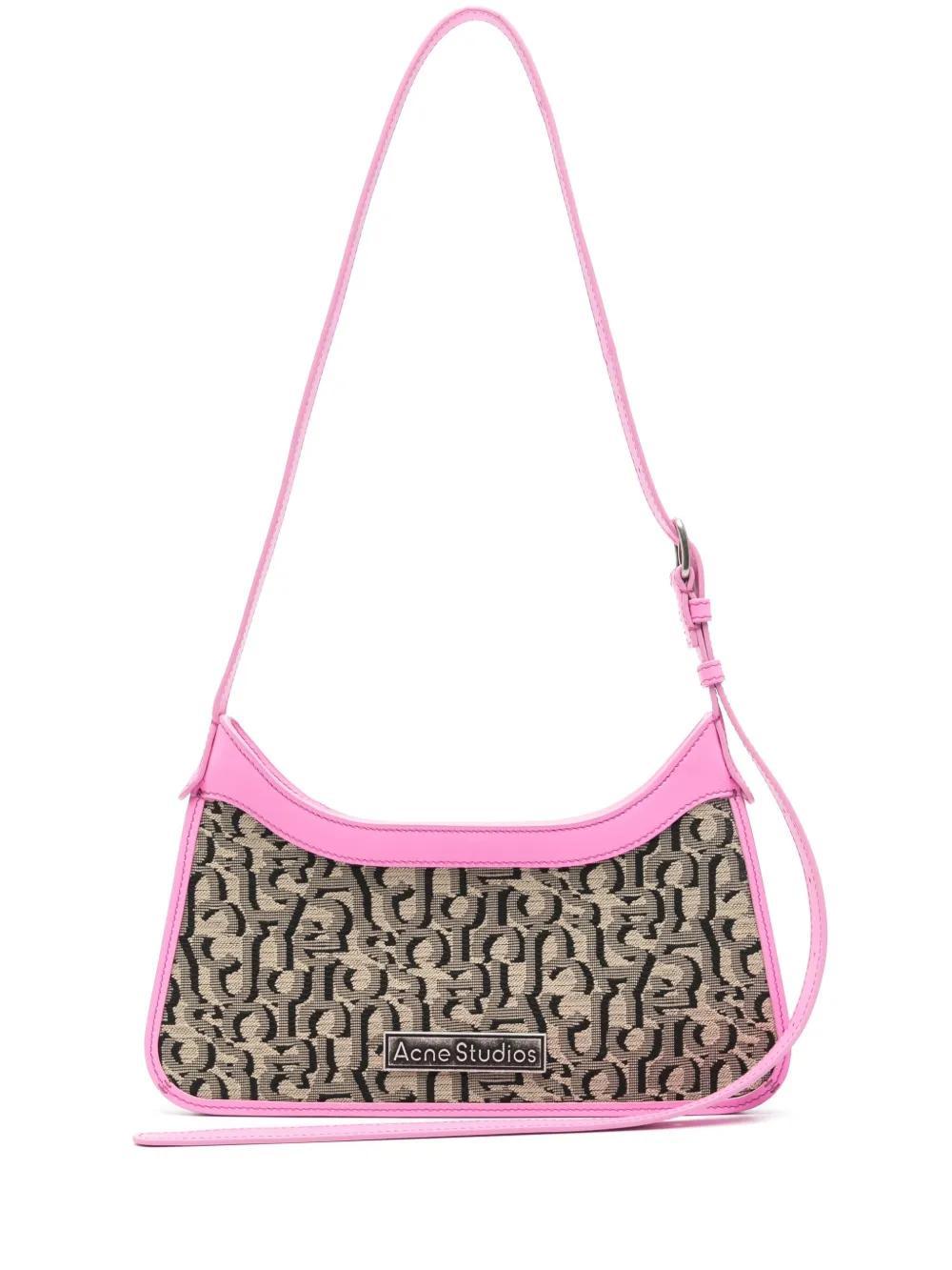 ACNE STUDIOS Mini Monogram Platt Shoulder Bag In Neutrals Product Image