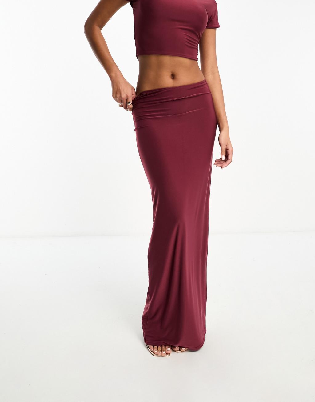 Kaiia slinky column maxi skirt Product Image