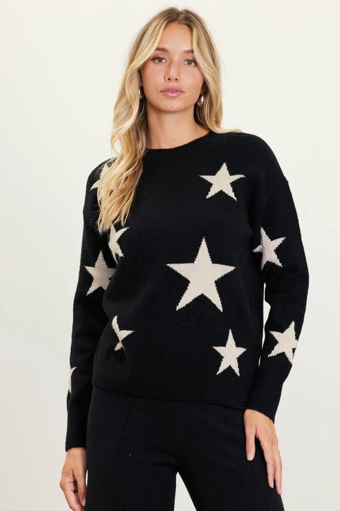 Lurex Star Pattern Sweater Product Image