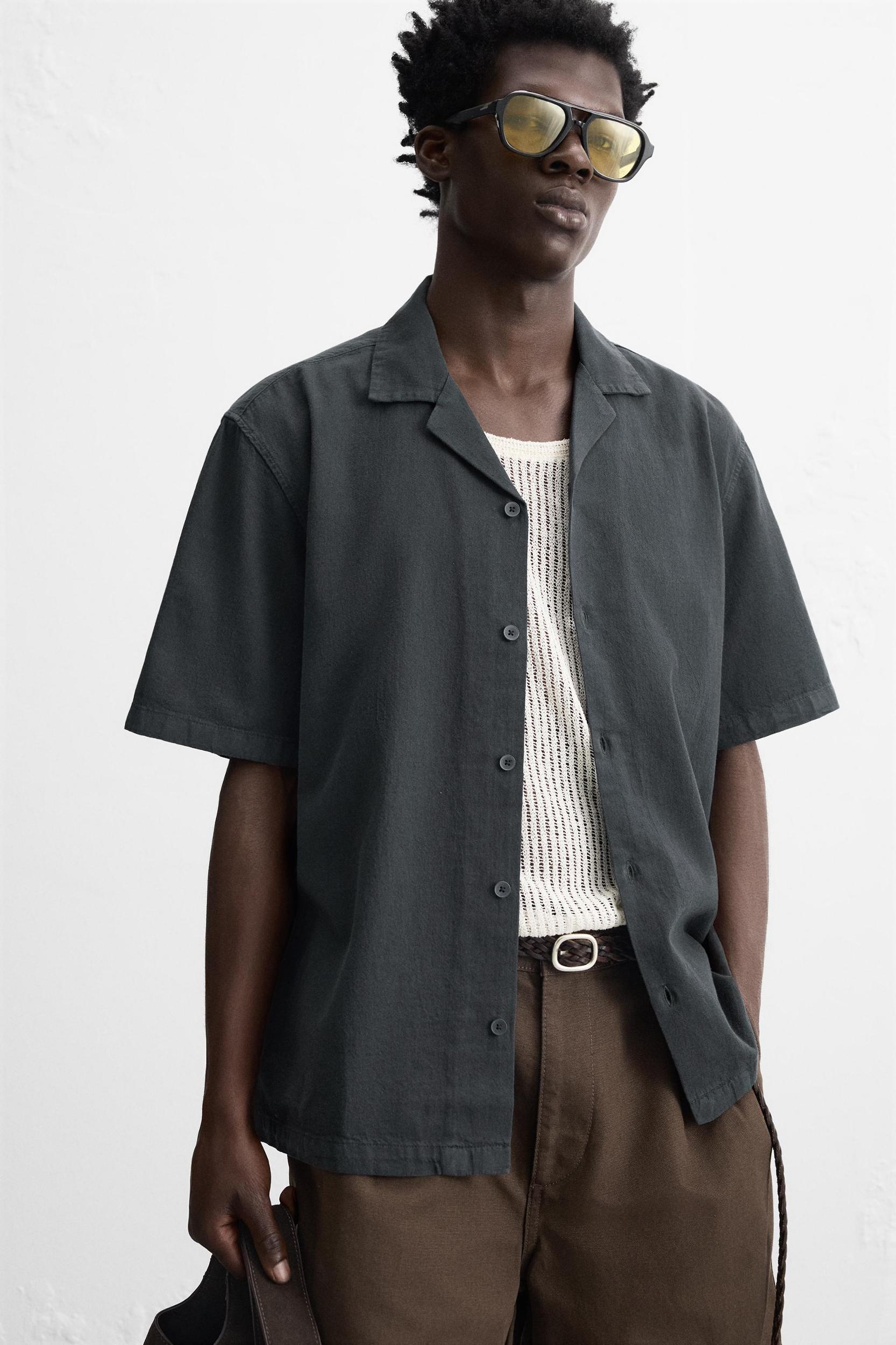 COTTON - LINEN BLEND SHIRT Product Image