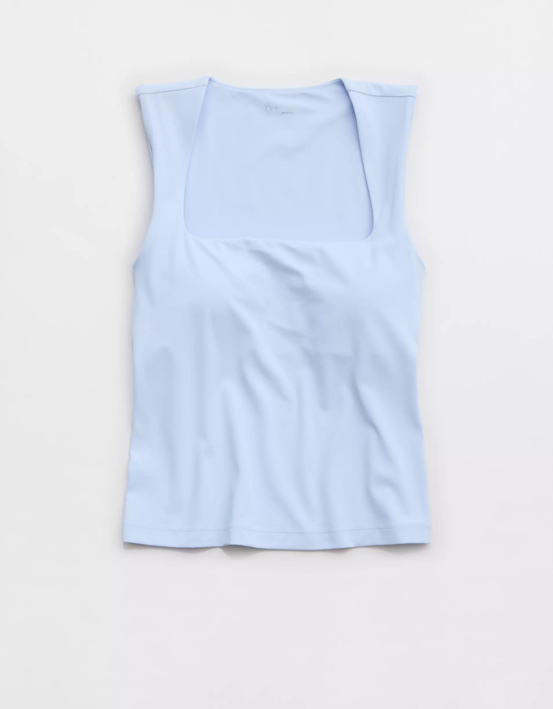 OFFLINE By Aerie Real Me Low Key Square Neck Tank Top Product Image