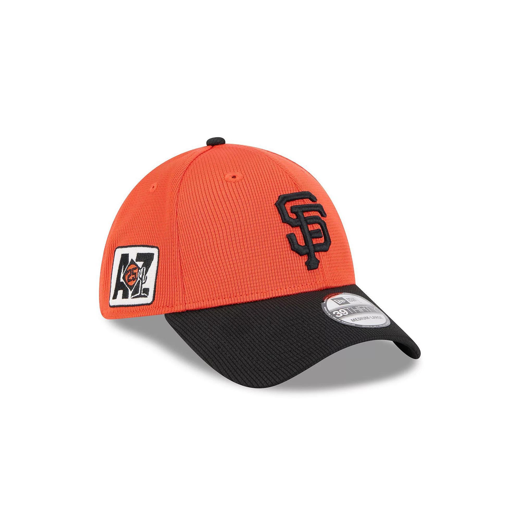 Men's New Era  Orange/Black San Francisco Giants 2025 Spring Training 39THIRTY Flex Hat, Size: Medium/Large Product Image