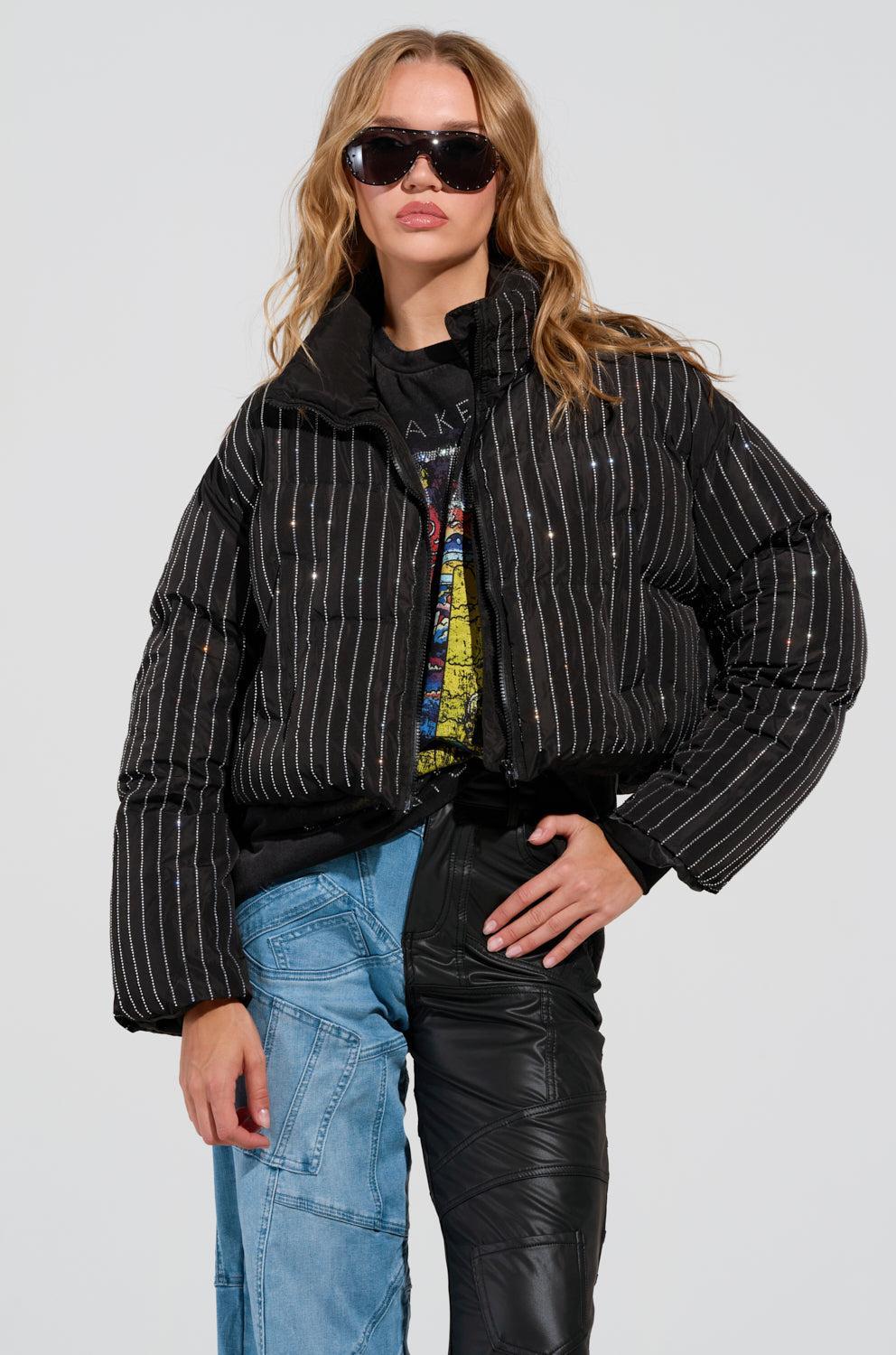 COME THIS WAY EMBELLISHED PUFFER COAT Product Image