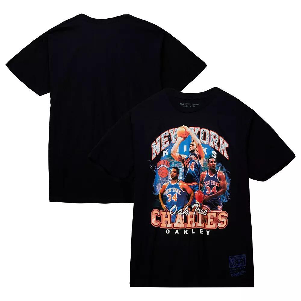 Men's Mitchell & Ness Charles Oakley Black New York Knicks Hardwood Classics Bling Concert Player T-Shirt, Size: Small Product Image