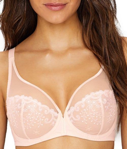 Delice Two-Part Full-Cup Sheer Plunge Bra Product Image