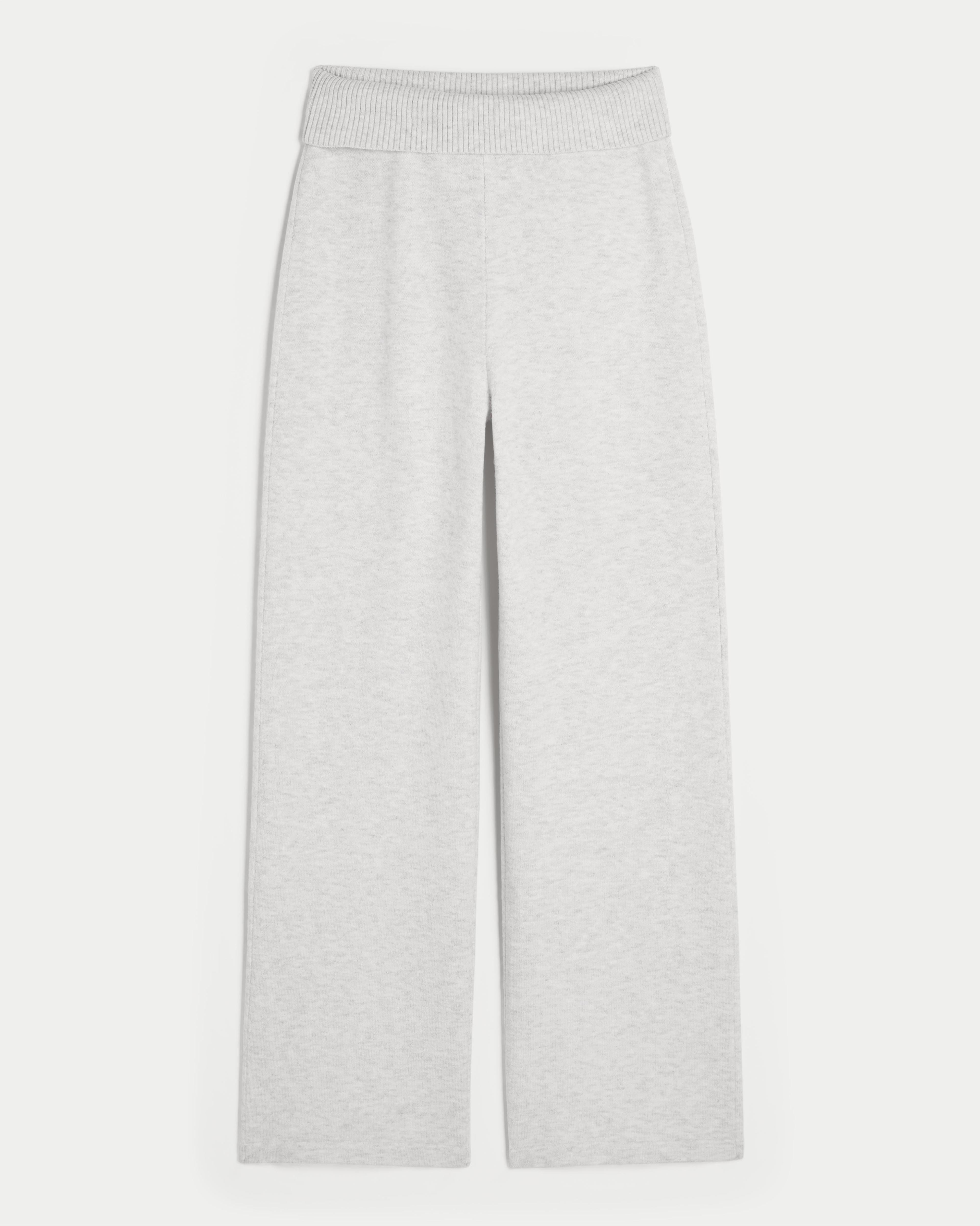 Gilly Hicks Sweater-Knit Straight Pants Product Image