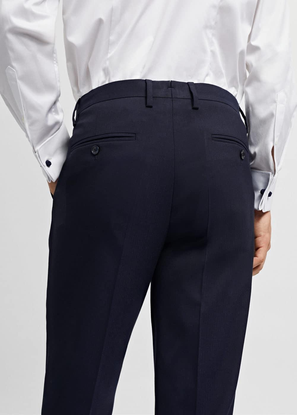 Mango Mens Stretch Fabric Slim-Fit Suit Pants Product Image