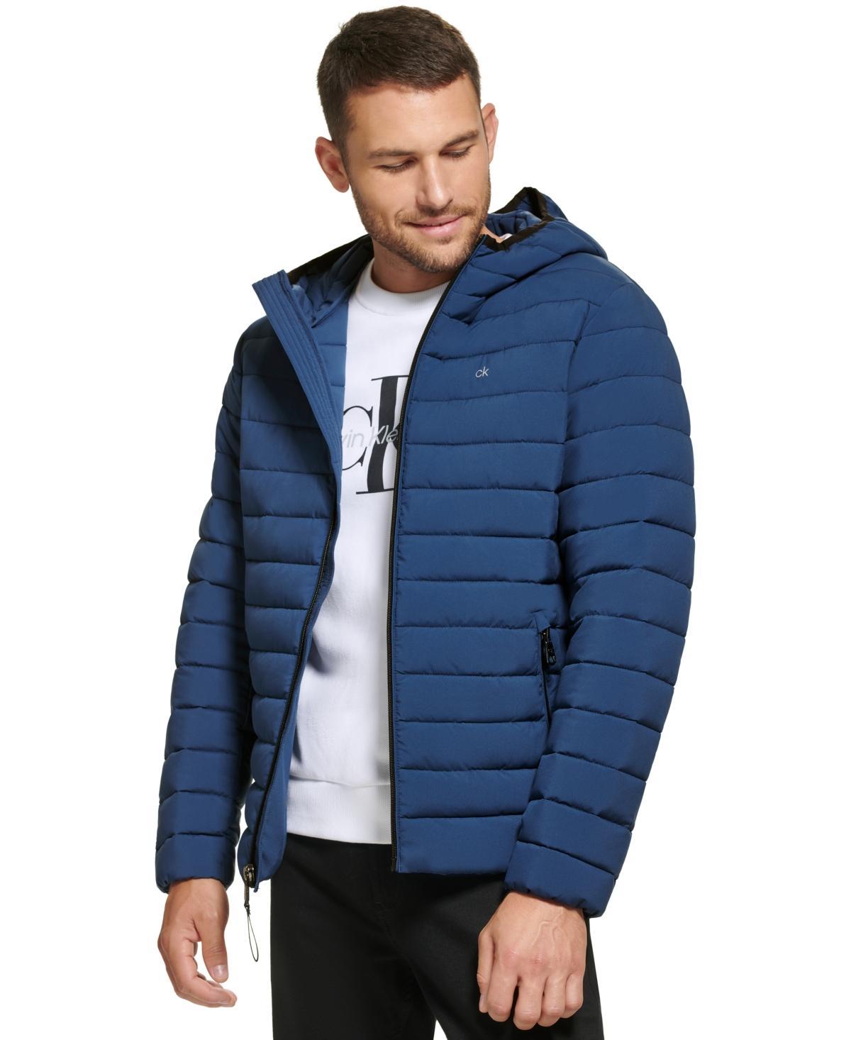 Calvin Klein Mens Hooded & Quilted Packable Jacket Product Image