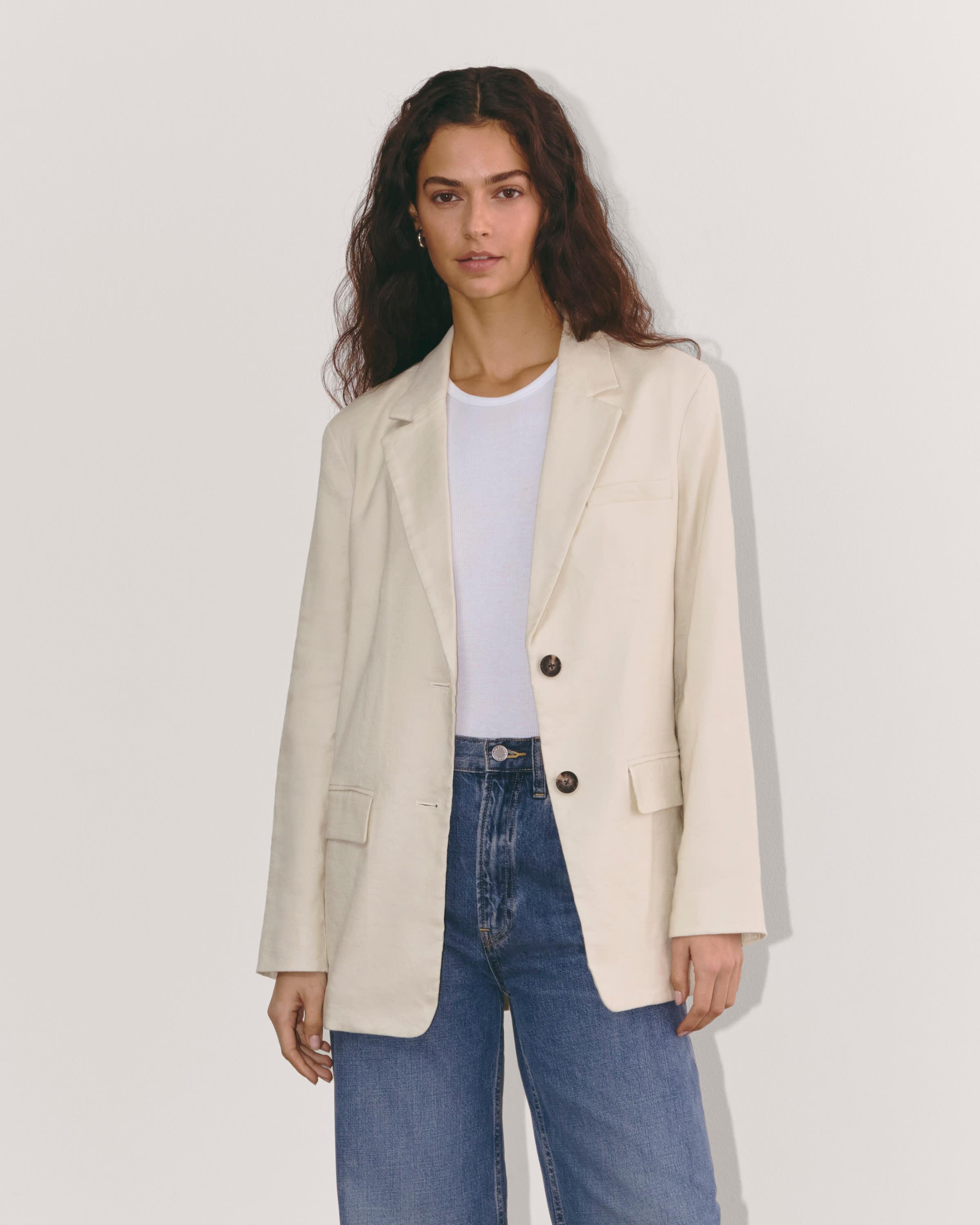 The Oversized Blazer in Stretch Linen Product Image