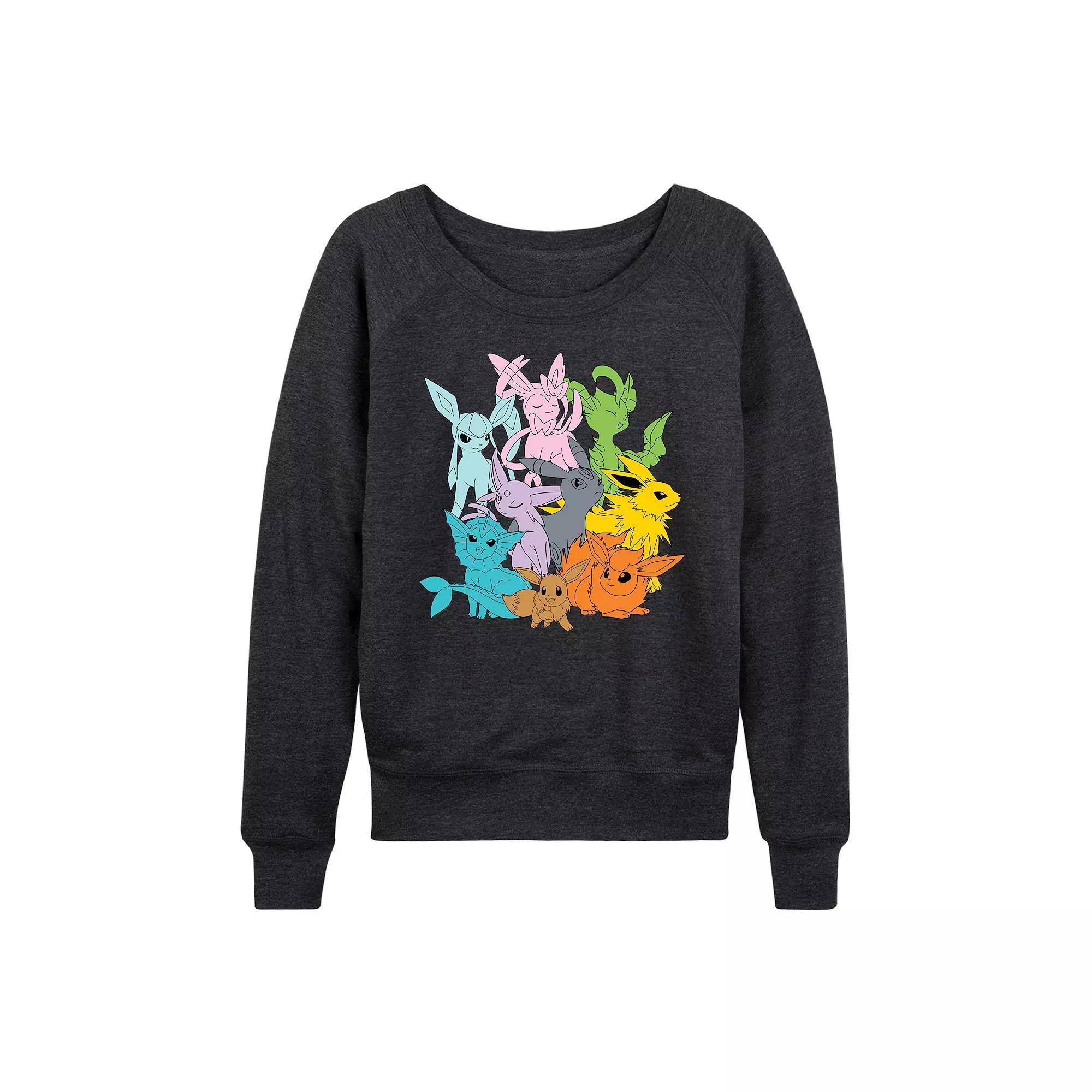 Women's Pokemon Eevolutions French Terry Long Sleeve Tee,  Product Image