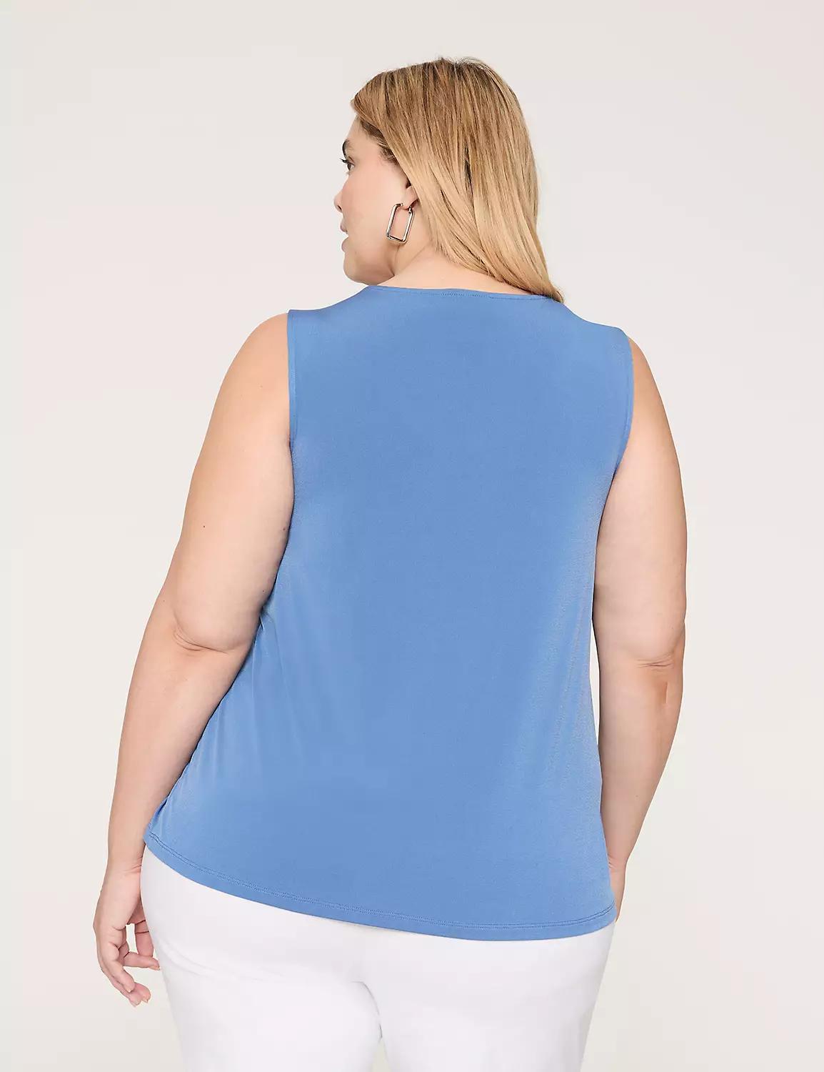 Swing Sleeveless Pleat-Front Top Product Image