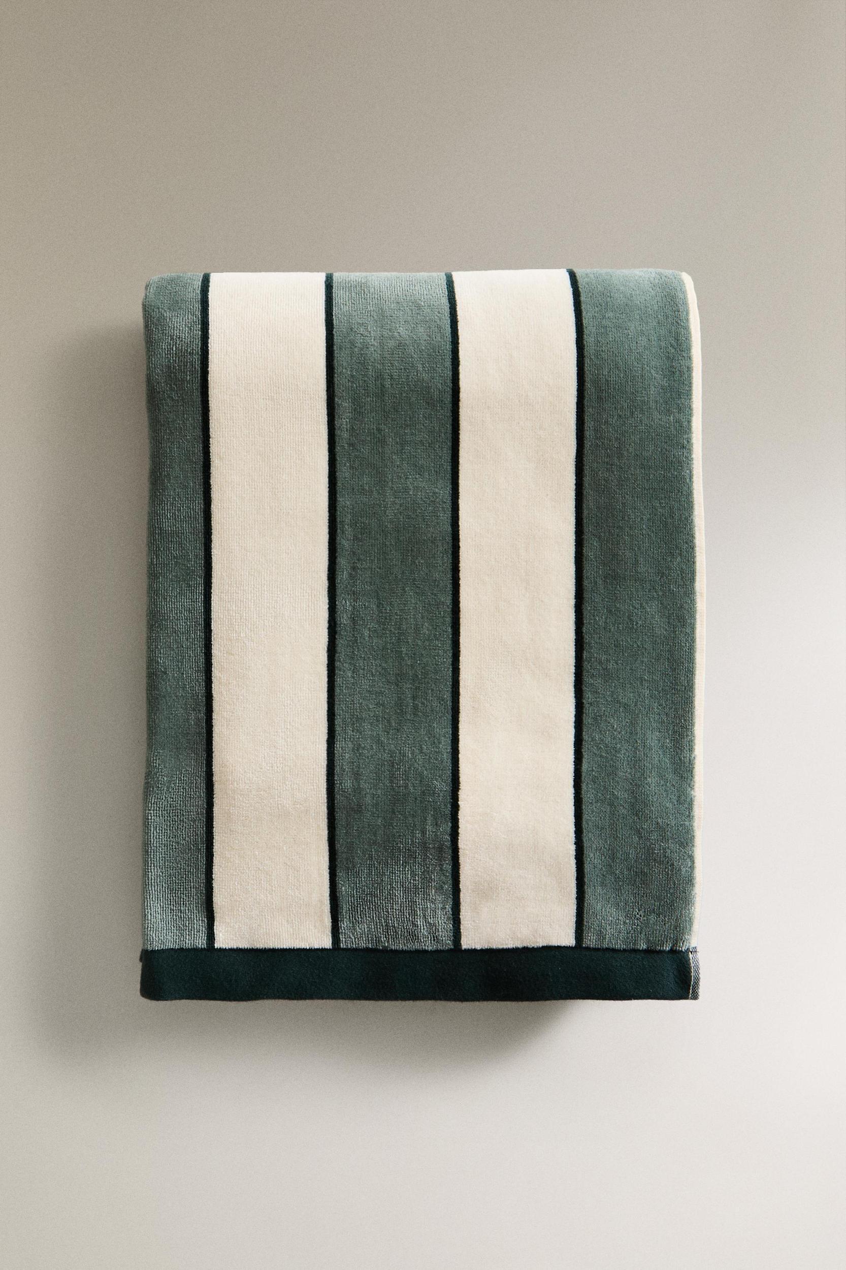STRIPED VELOUR BEACH TOWEL Product Image