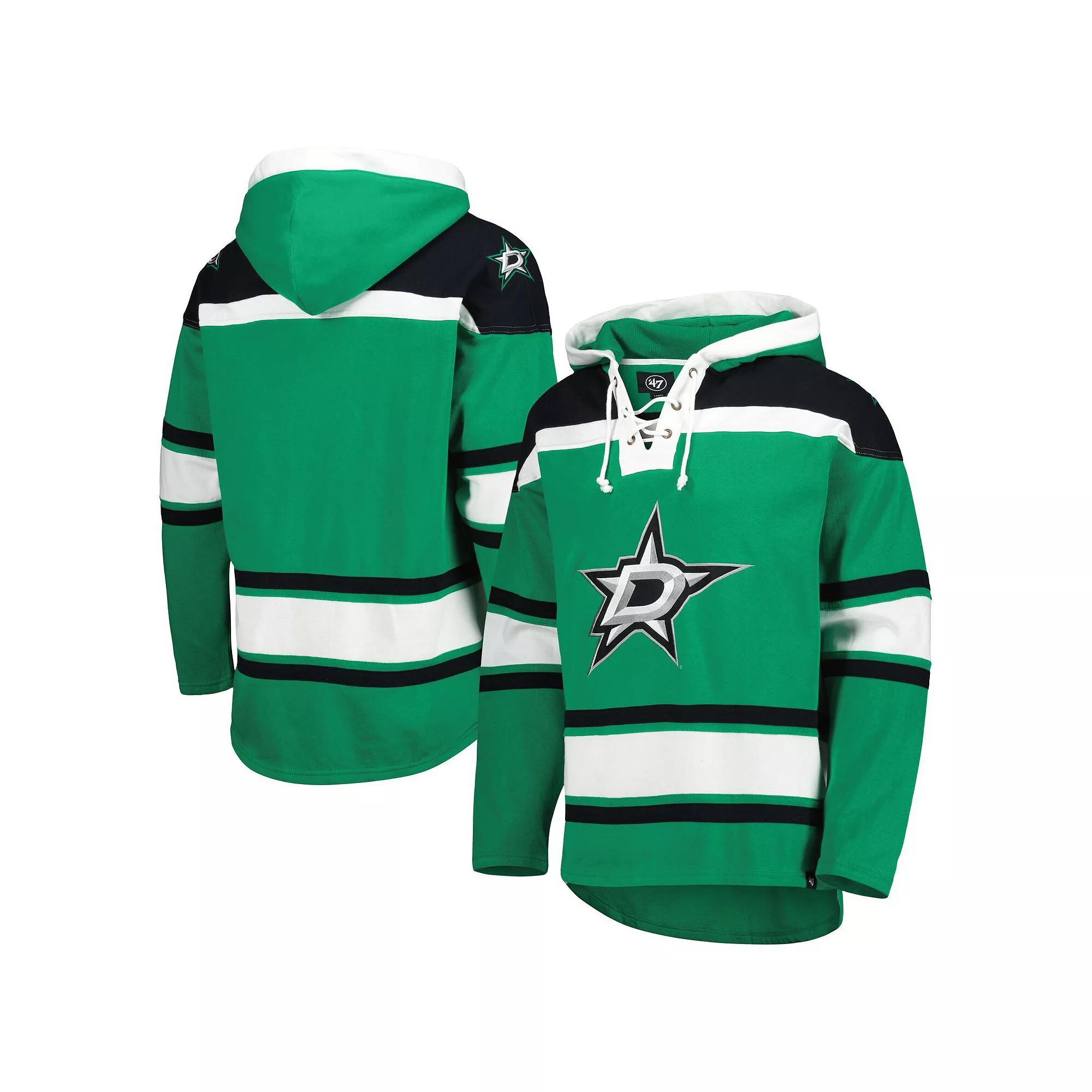 Men's '47 Kelly Green Dallas Stars Superior Lacer Pullover Hoodie, Size: Large, Str Green Product Image