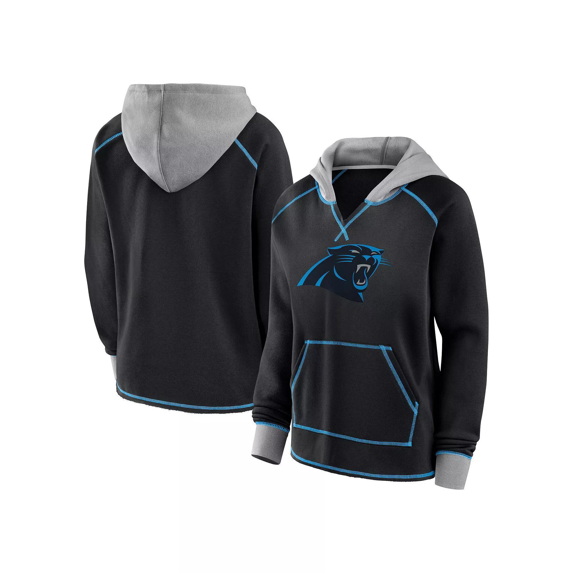 Women's Navy Dallas Cowboys Boom Fleece Pullover V-Neck Hoodie,  Product Image