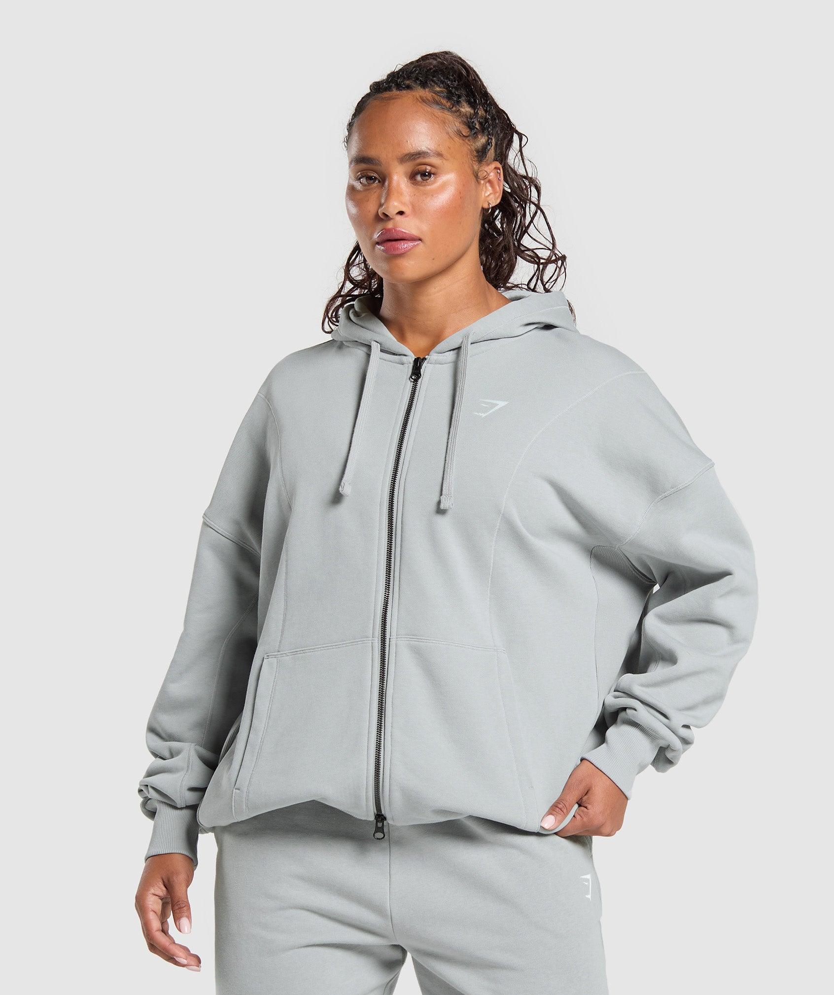 Gymshark Power Hoodie - Silver Grey Female Product Image