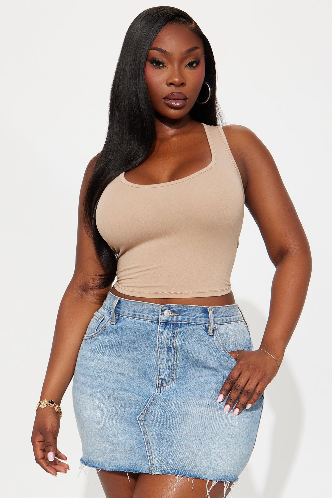 Kendra Crop Top - Taupe Female Product Image