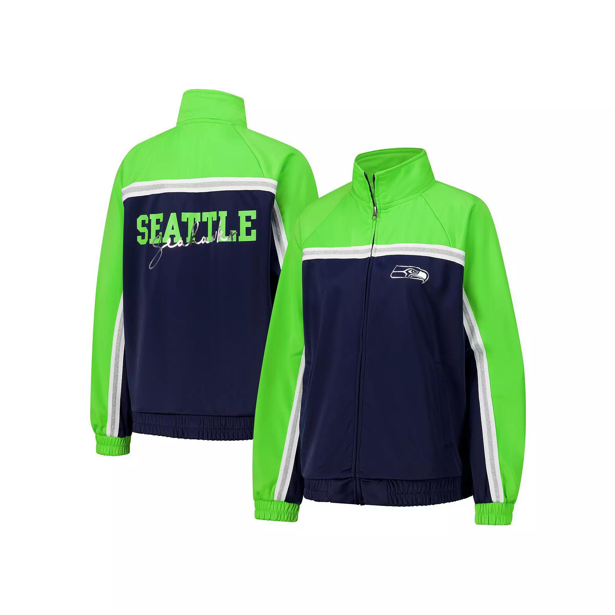 Women's G-III 4Her by Carl Banks College Navy Seattle Seahawks Post Game Full-Zip Track Jacket, Size: Medium, Team Product Image