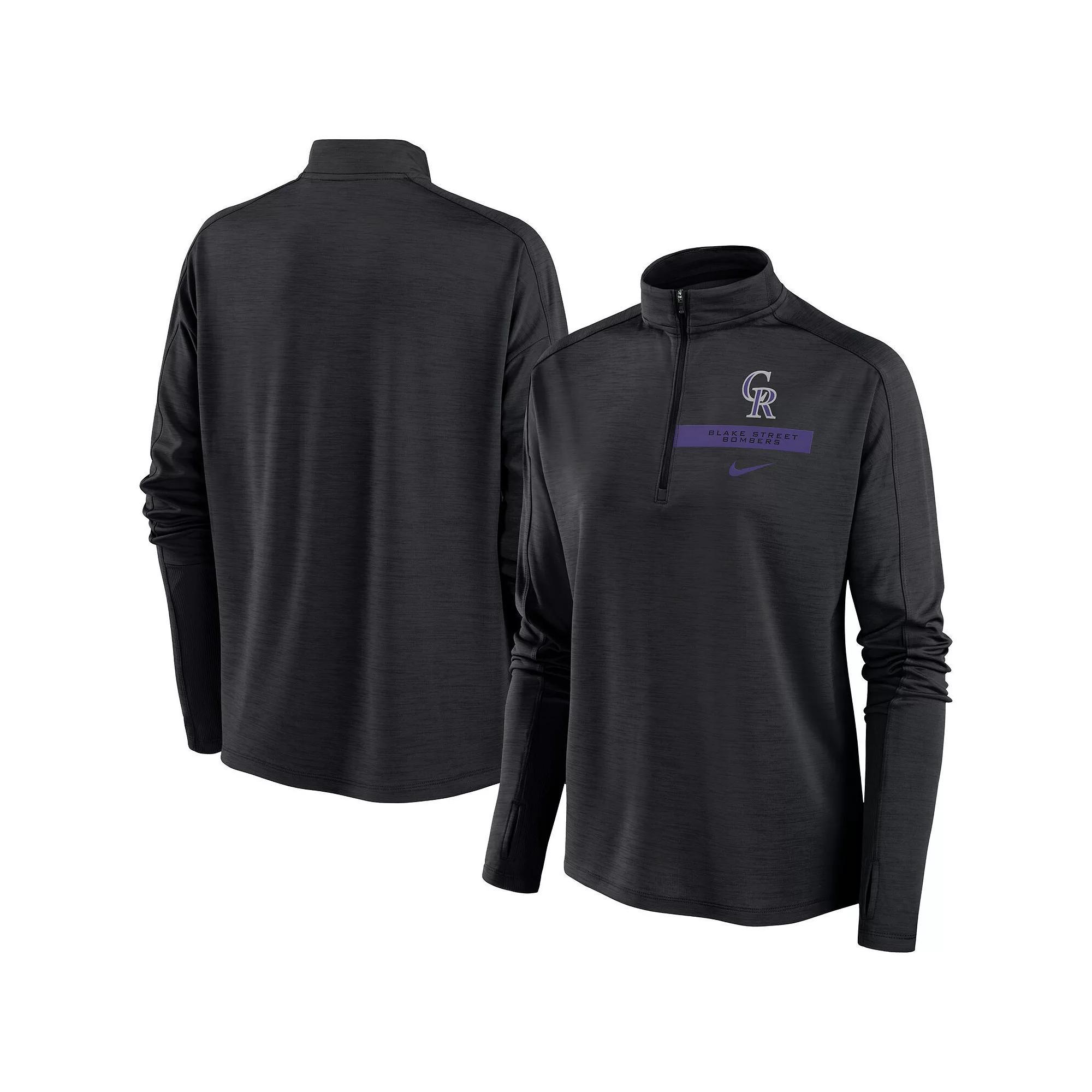 Women's Nike Black Pittsburgh Pirates Primetime Local Touch Pacer Quarter-Zip Top,  Product Image